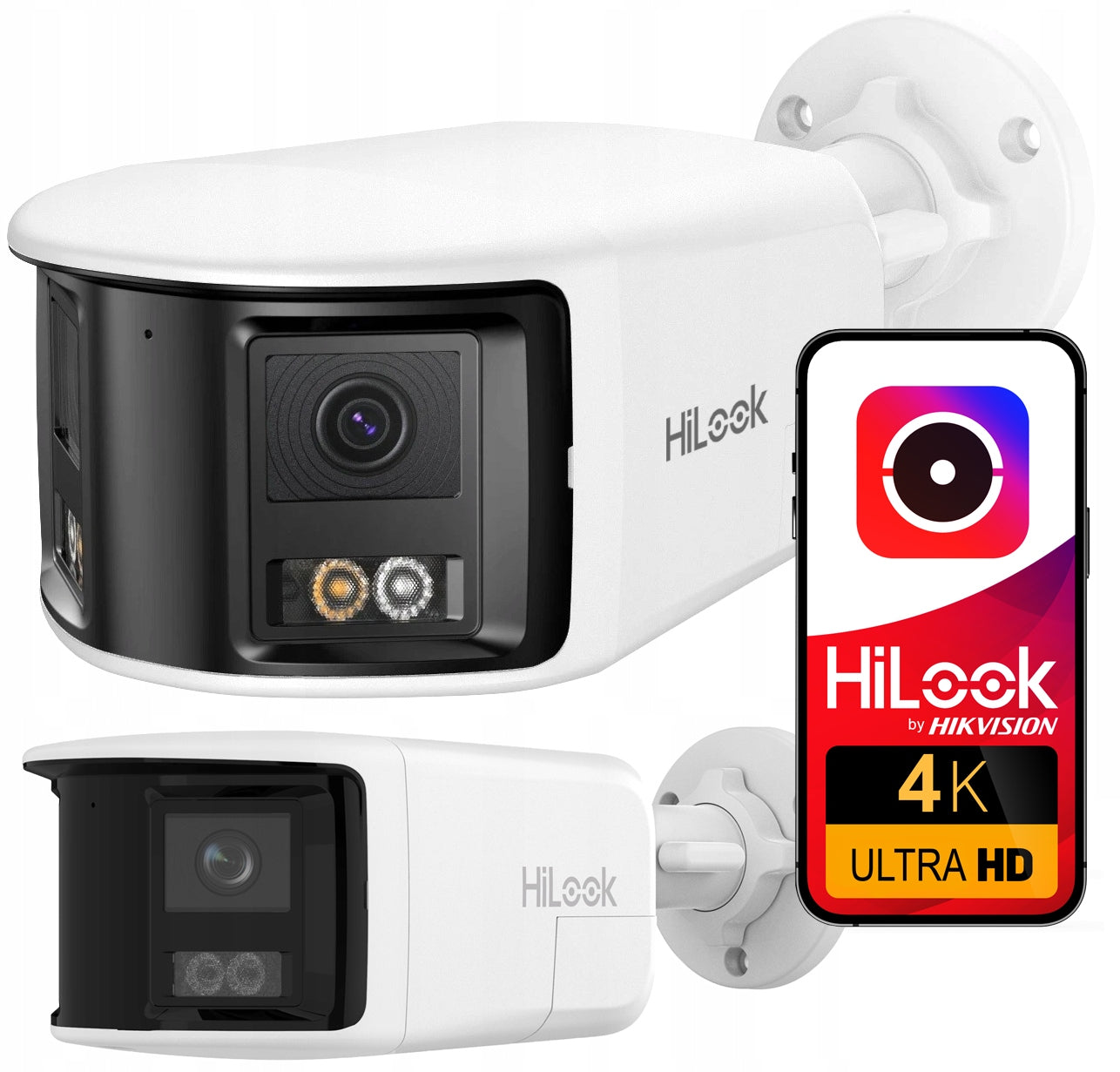 IP Camera 8MPx Panoramic IPC-B480HAD-LUF/SL Dual Lens 180° HiLook PoE