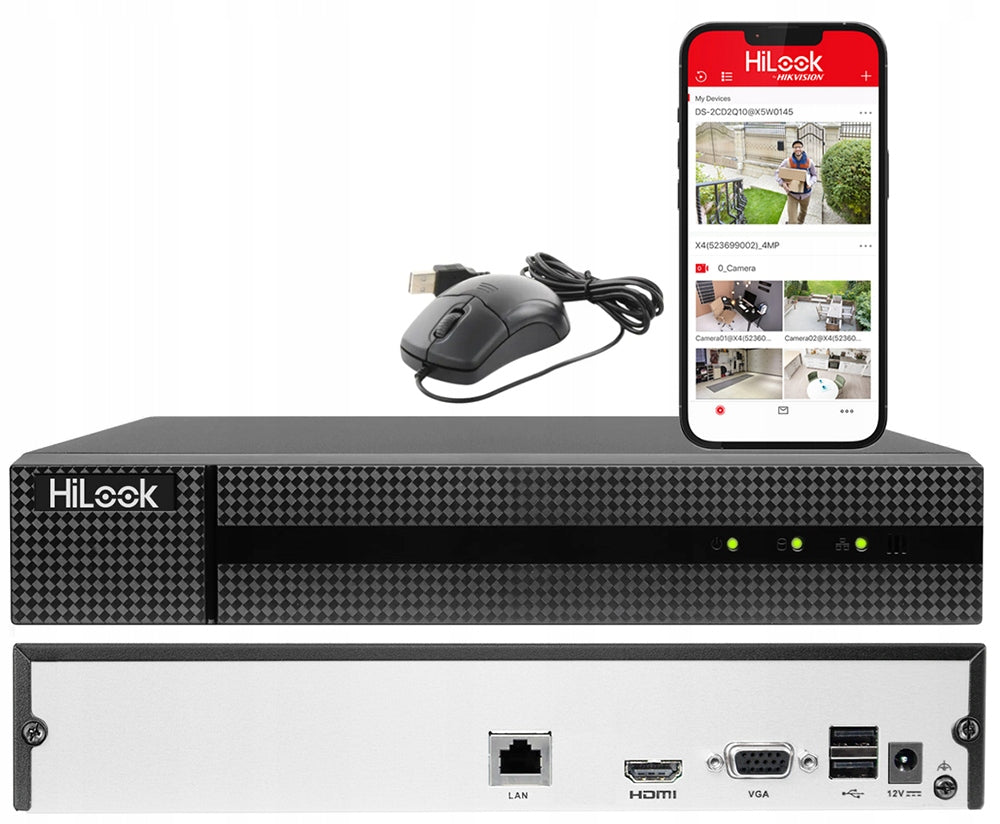IP Recorder up to 8 Cameras up to 4Mpx HikConnect App NVR-108MH-D