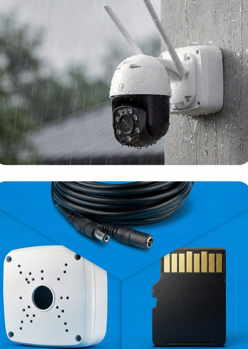 IP WIFI OUTDOOR CAMERA 5MPX ZOOM LED AI AUDIO P5 LIGHT Brand Zintronic