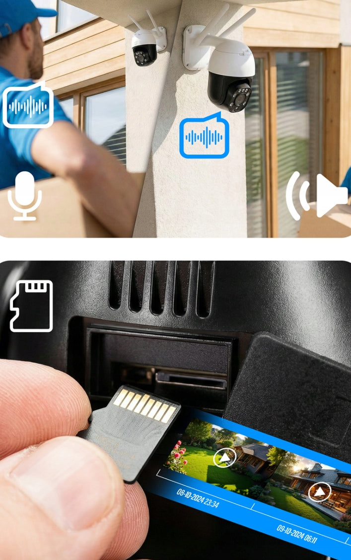 IP WIFI OUTDOOR CAMERA 5MPX ZOOM LED AI AUDIO P5 LIGHT Model IKPW840V2