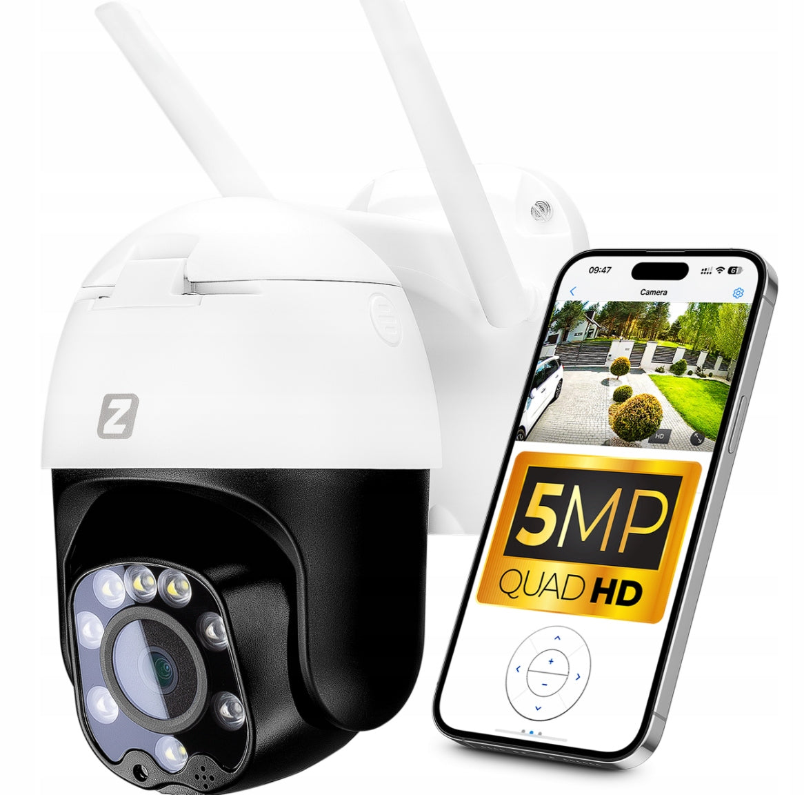 IP WIFI OUTDOOR CAMERA 5MPX ZOOM LED AI AUDIO P5 LIGHT