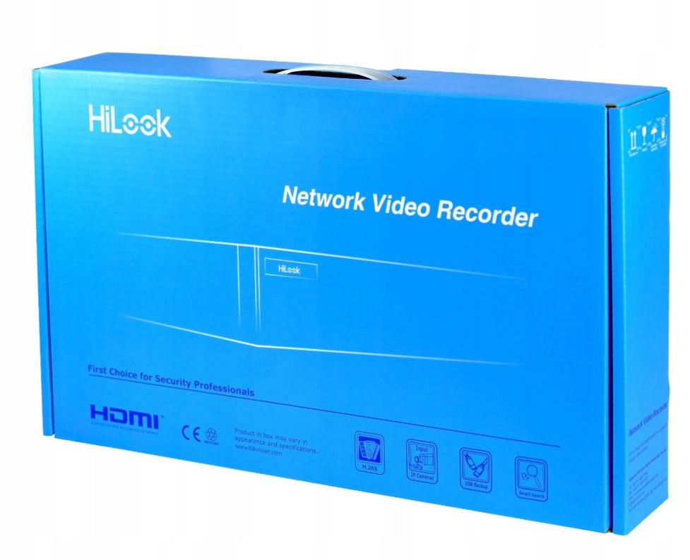 IP recorder 4 channels PoE to 4MP HiLook NVR-4CH-4MP/4P for Hikvision cameras Manufacturer code NVR-4CH-4MP/4P