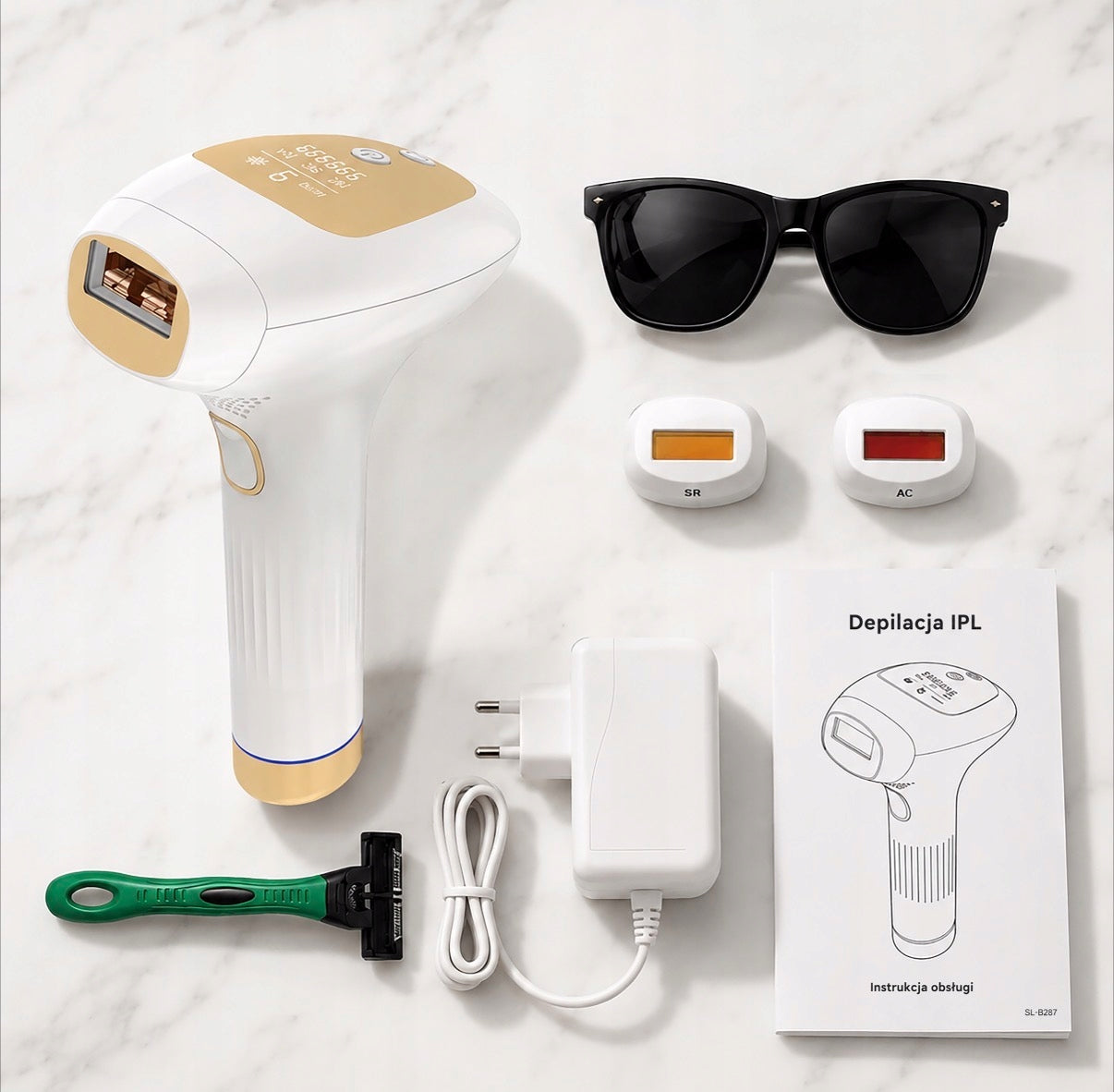 IPL Epilator SOFIDA Laser Leg Bikini Face Ice Cooling Painless Caps Manufacturer code SL-B287-1