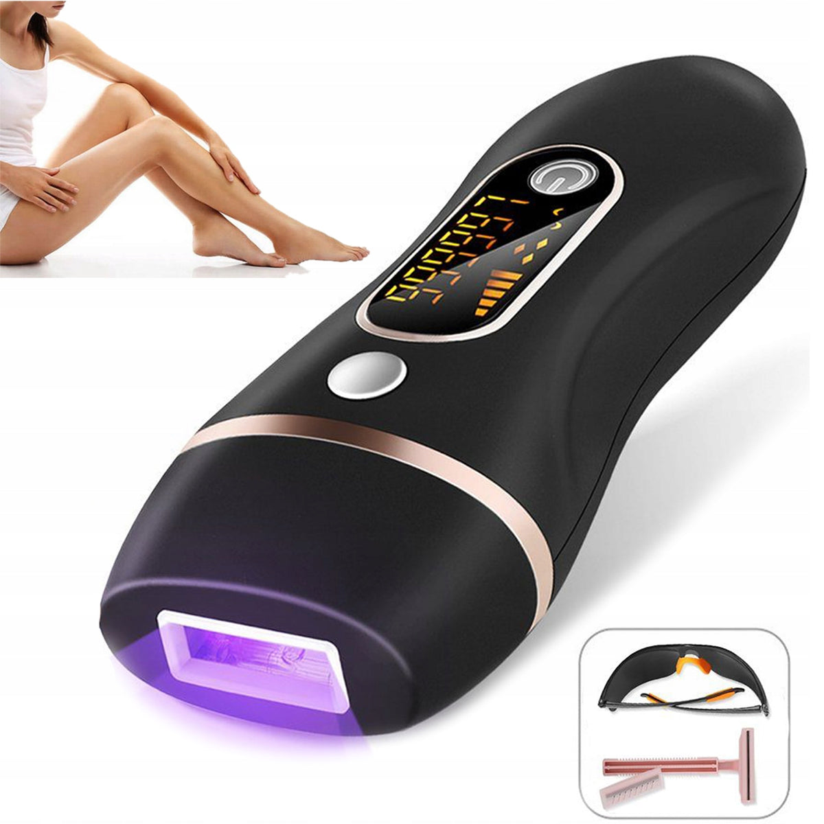 IPL LASER EPILATOR PERMANENT HAIR REMOVAL PAINLESS HOUSE USE
