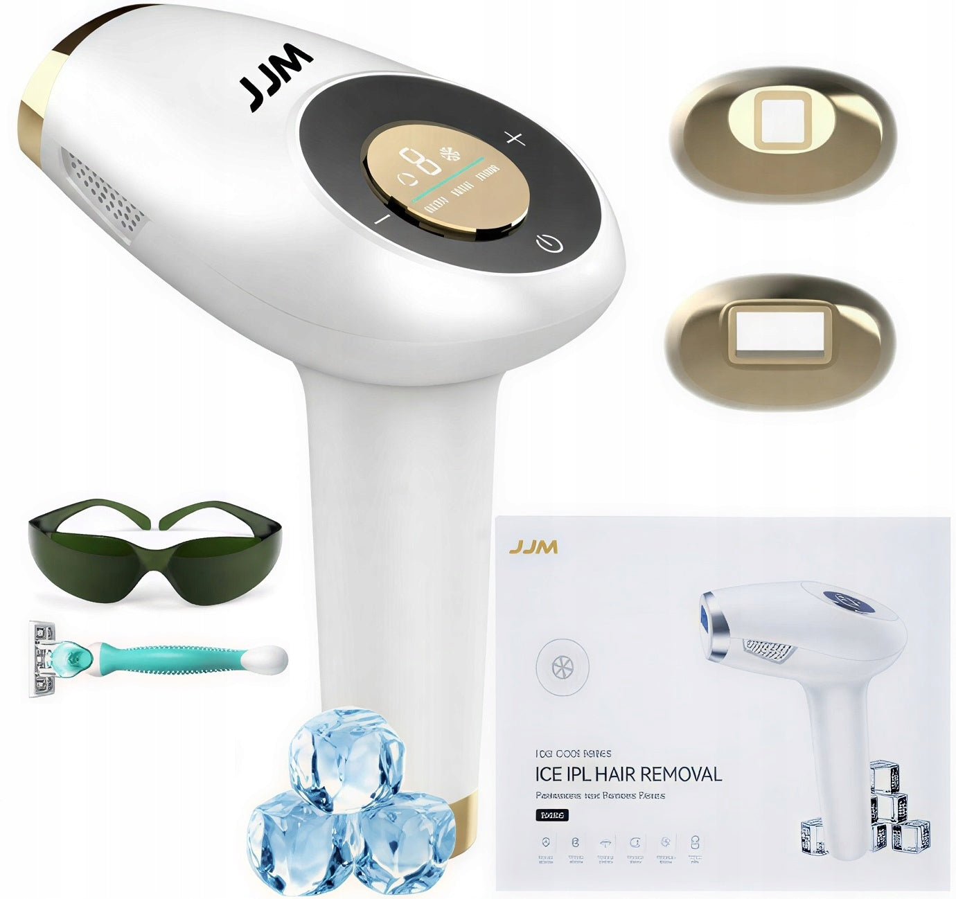 IPL Laser Epilator Painless Body Face Bikini Cooling Caps