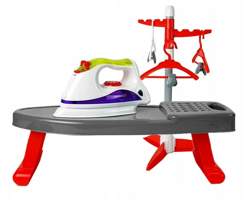 IRON IRONING BOARD SET FOR KIDS DOLL CLOTHES HANGER