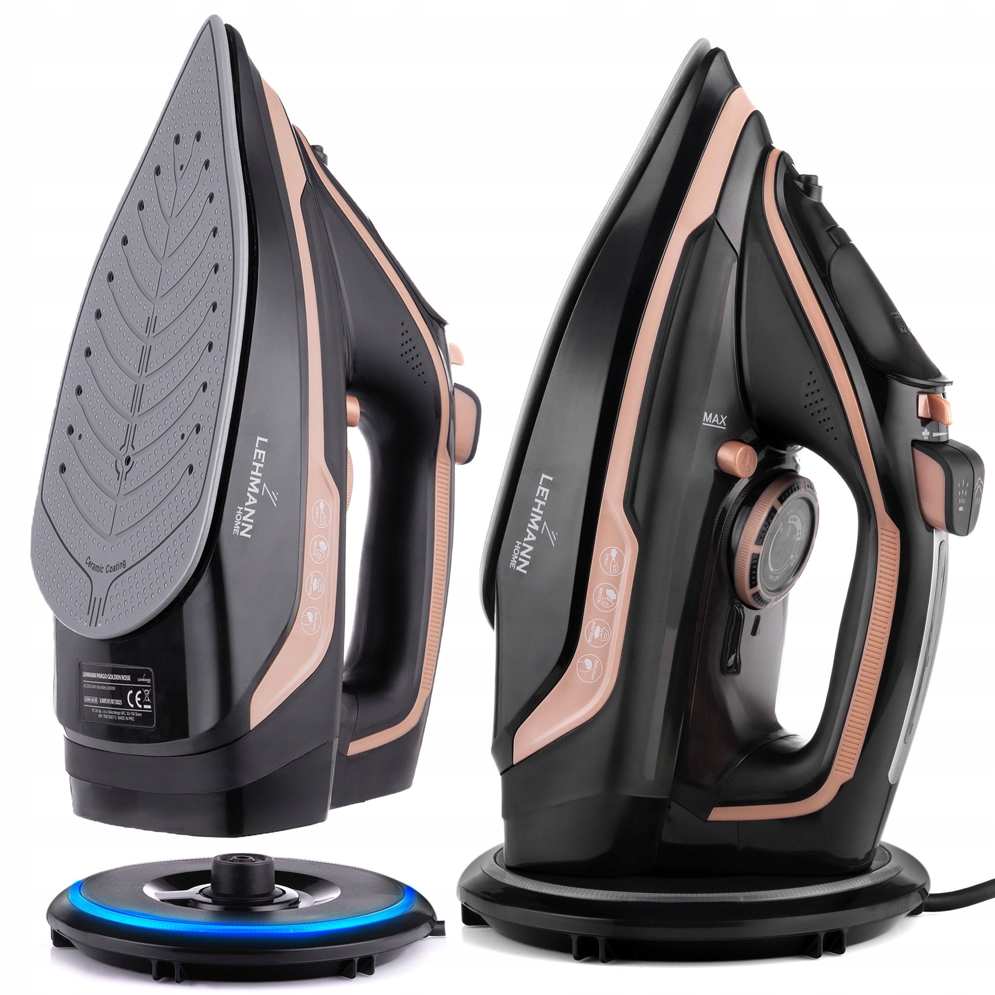 IRON WIRELESS STEAM HIGH POWER 3000W CERAMIC LED CHARGING STATION Packaging status original