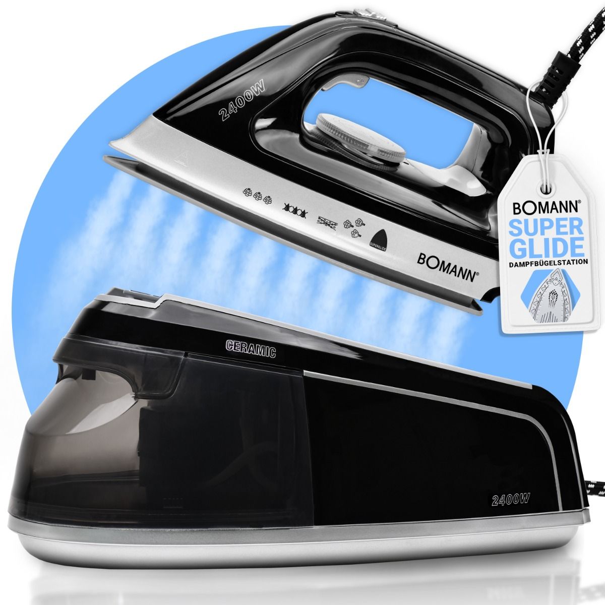 IRON WITH STEAM STATION BOMANN DBS 6034 CB (BLACK)