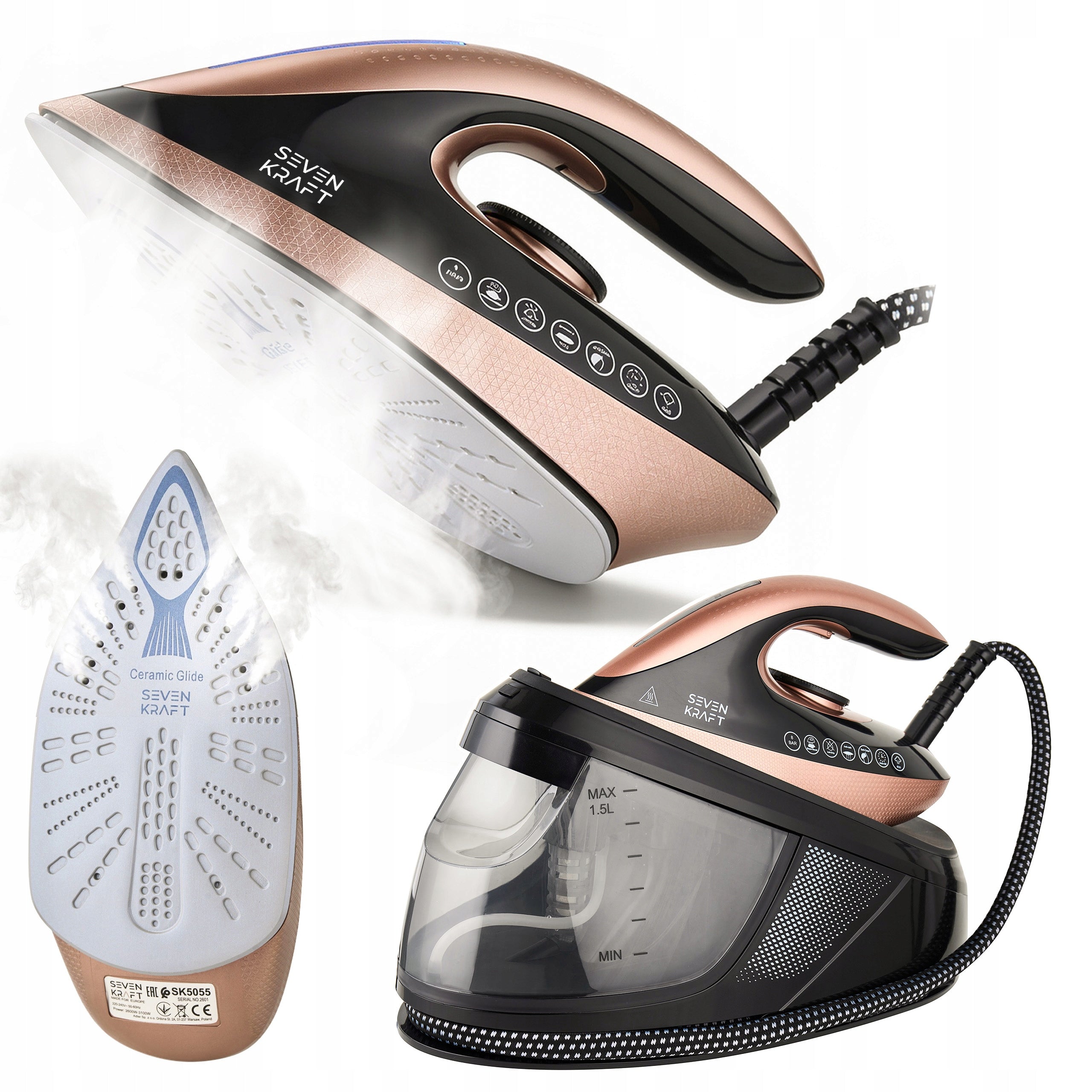 IRON WITH STEAM STATION STEAM GENERATOR CERAMIC STEAM STATION 3100W