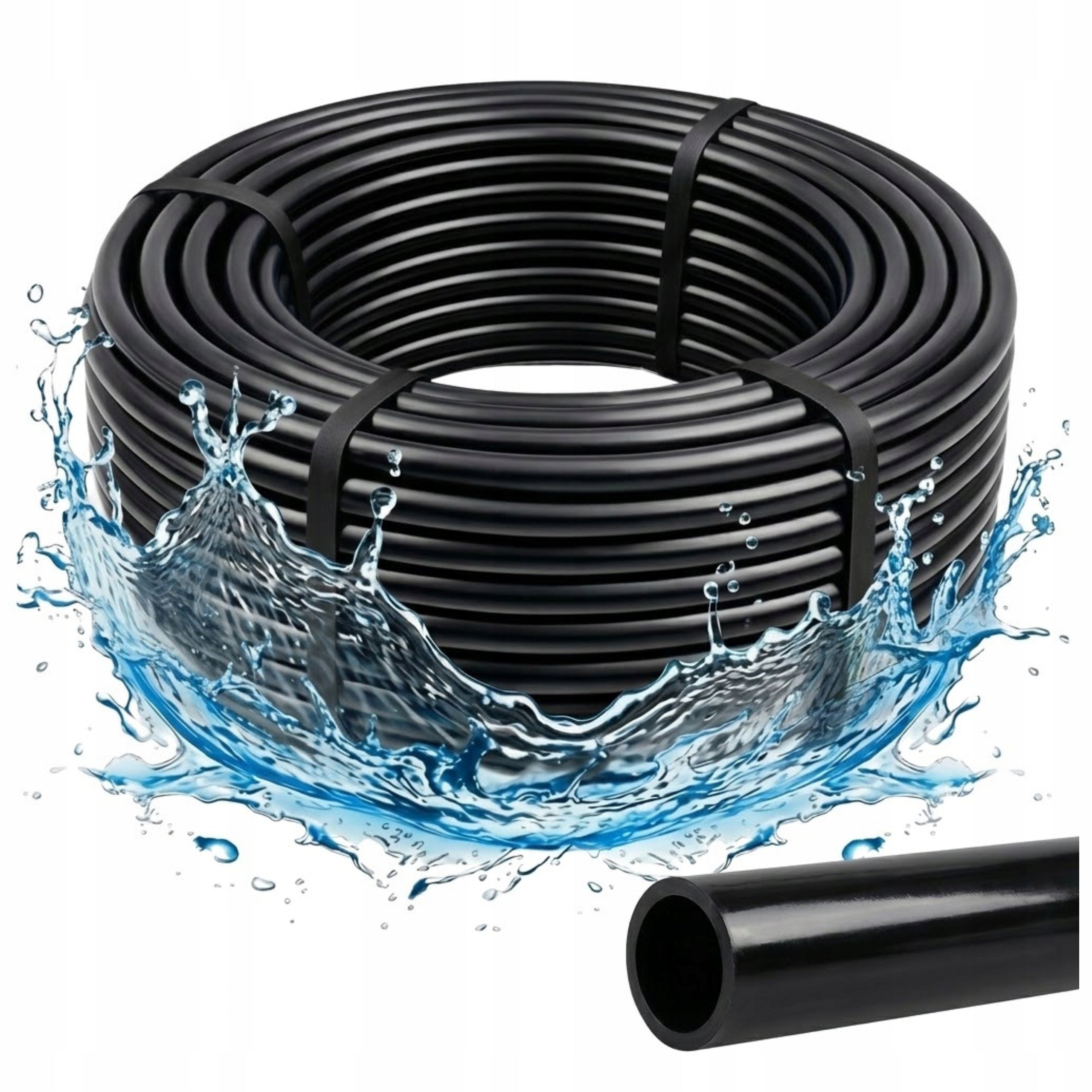 IRRIGATION MOUNTING PIPE 100M FI16 SEALED HOSE WITHOUT HOLES FOR WATER