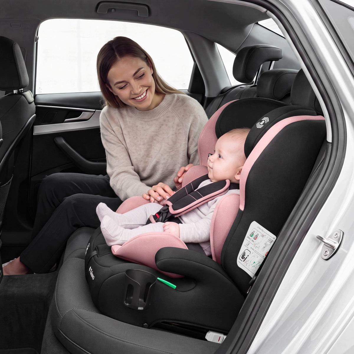 ISOFIX car seat Tulano PINK i-Size 9-36kg 76-150cm TOP TETHER Packaging status original