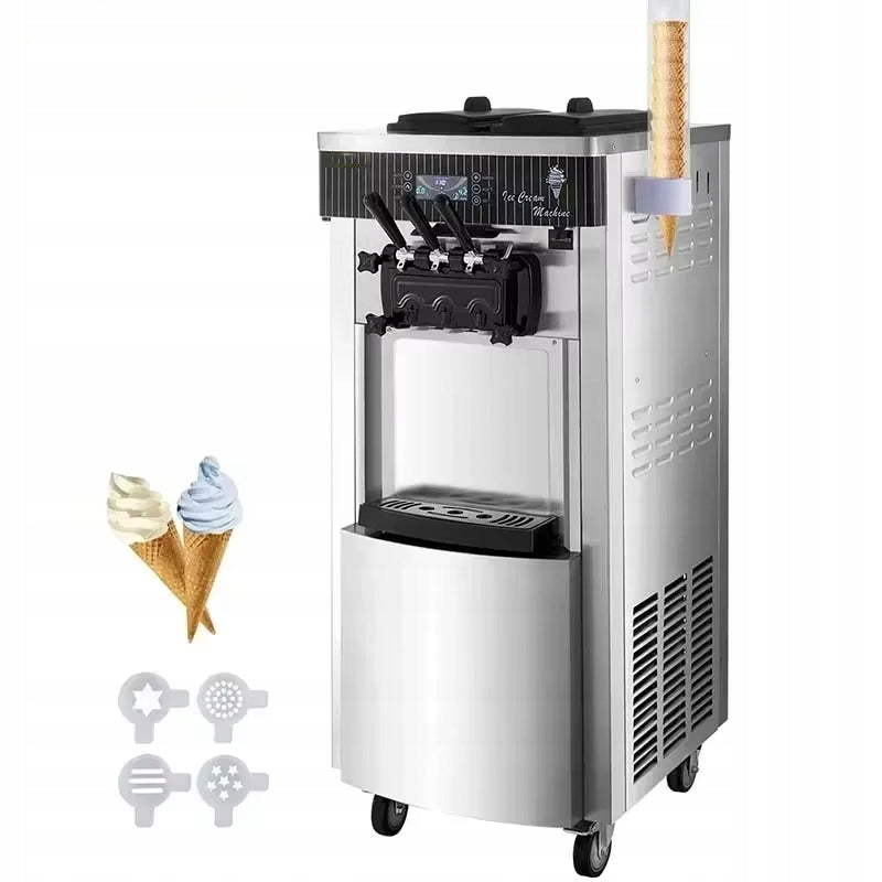 ITALIAN ICE CREAM MACHINE 20-28L/H 2200W 3 FLAVORS LCD Packaging status original