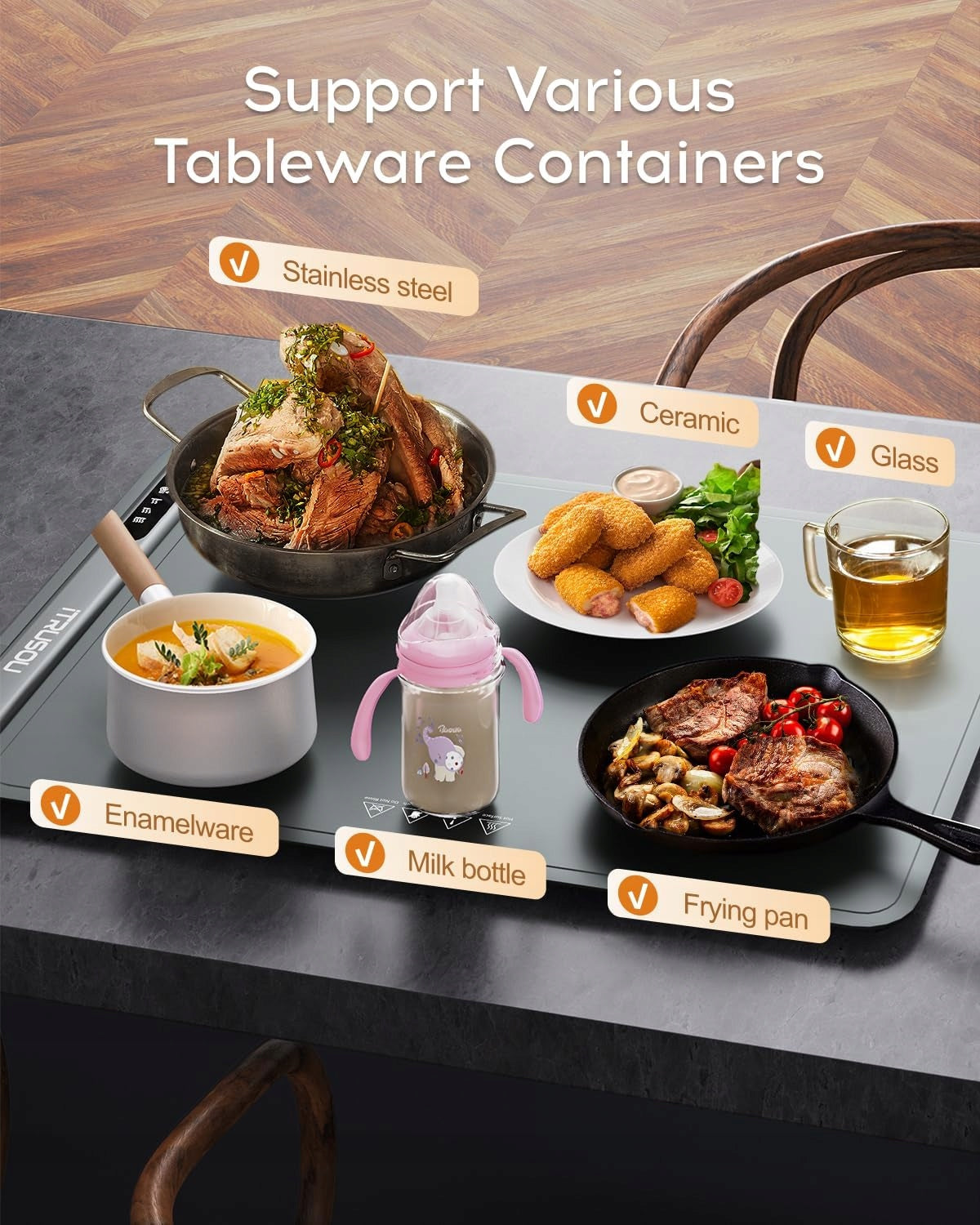 ITRUSOU PORTABLE ELECTRIC HEATING TRAY WITH TEMPERATURE CONTROL Manufacturer code 5907190011029