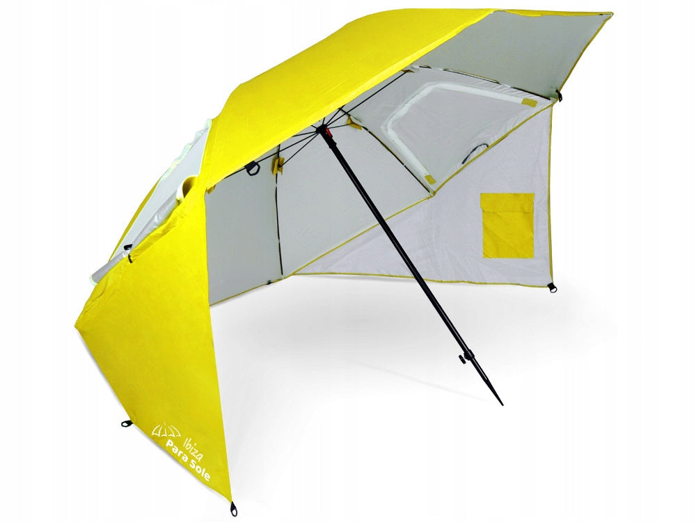 Ibiza Beach Umbrella Pair Sole UPF 50+ Ideal for Beach to Garden SP0784 Color yellow