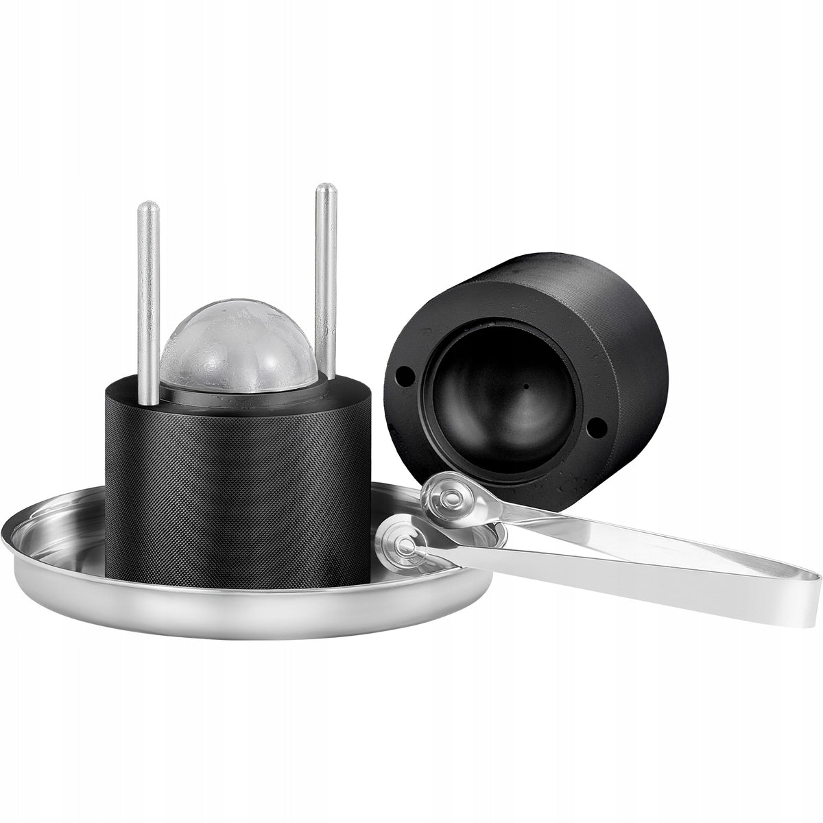 Ice Ball Press 2.4" Aircraft Al Alloy 60mm Sphere Whiskey Cocktail Black Dominant color black