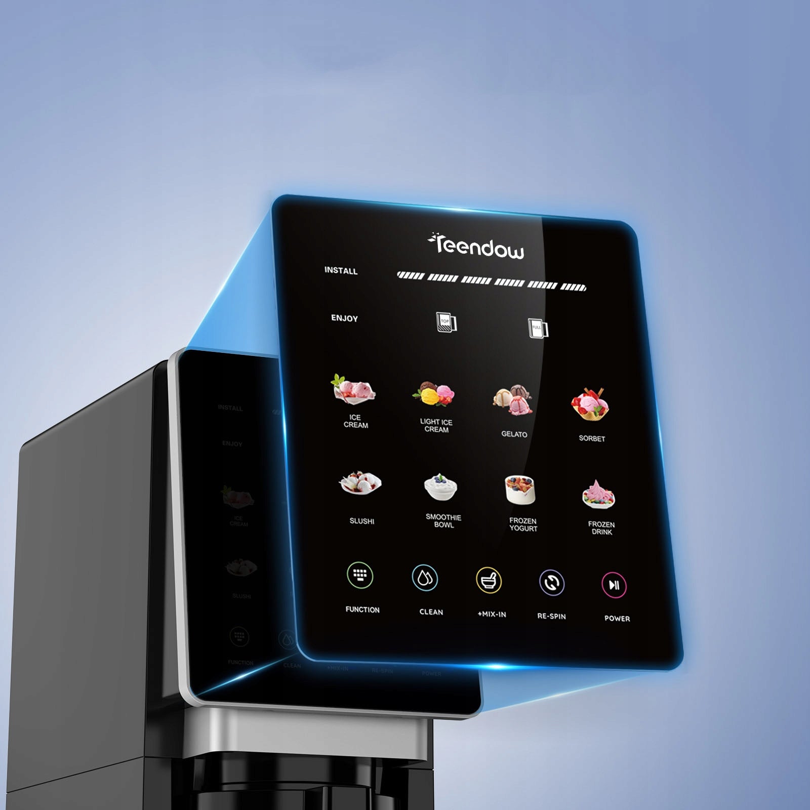 Ice Cream Maker 10in1 1800W 650ml Gelato Sorbet Frozen Yogurt 3 Cups Manufacturer code maszynka do lodów