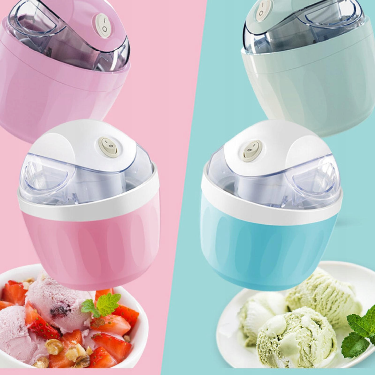 Ice Cream Maker Dessert Maker 500ml Slush Machine Household Easy to Pink Packaging status original