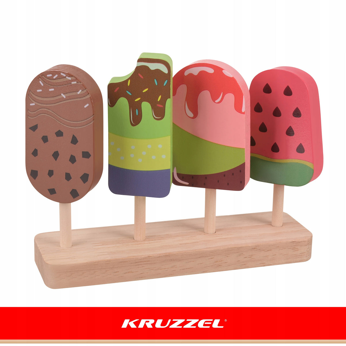 Ice Cream Shop Wooden Ice Cream Shop for Children Cash Register Confectionery Gift 33 el Manufacturer code Lodziarnia drewniana - sklepik Kruzzel