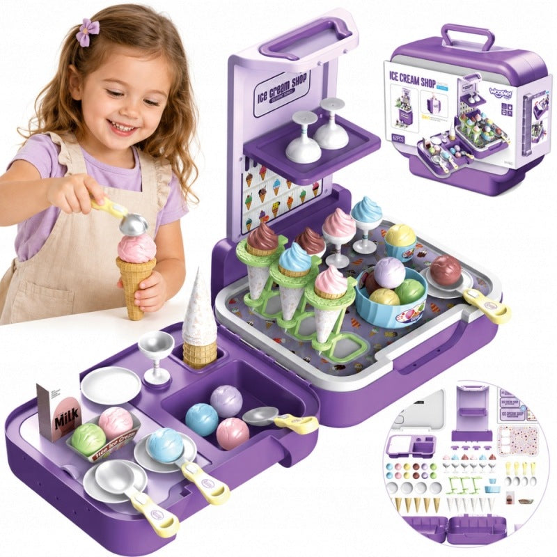 Ice Cream Suitcase 3in1 Kitchen Shop Ice Cream Shop Portable 62el WOOPIE