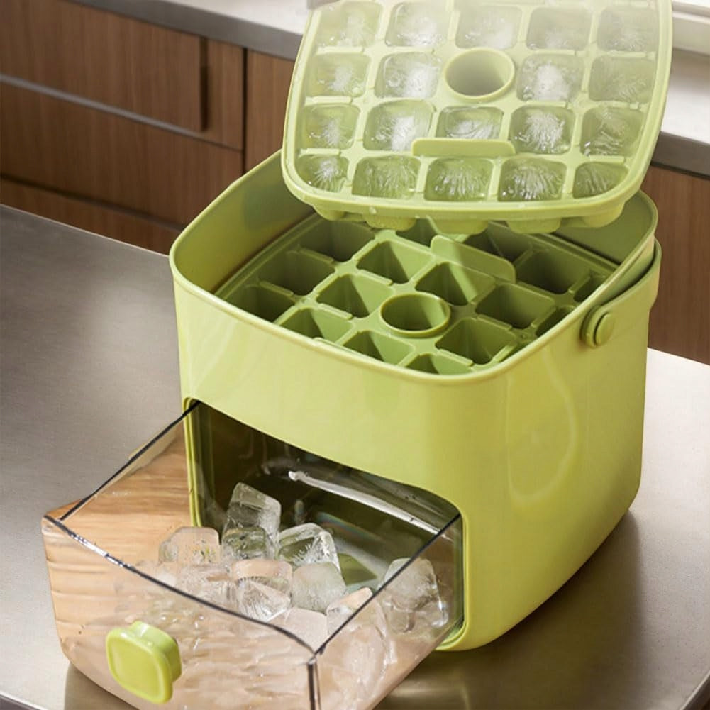 Ice Cube Tray with Lid and Ice Container, Iatwe Release For Brand no brand