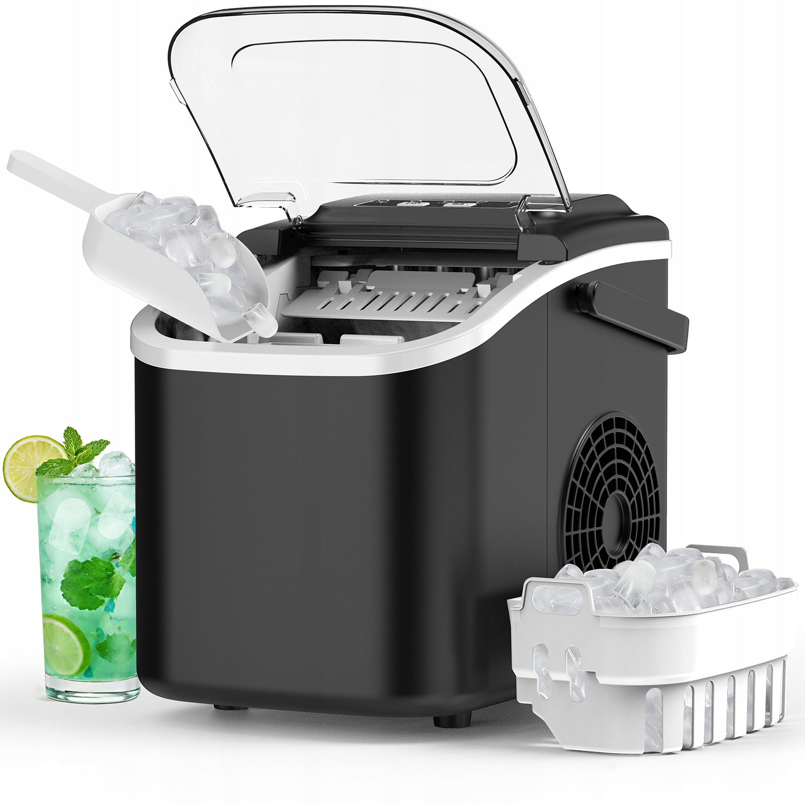 Ice Maker, 2 ice sizes, Quiet operation, Self-Cleaning function