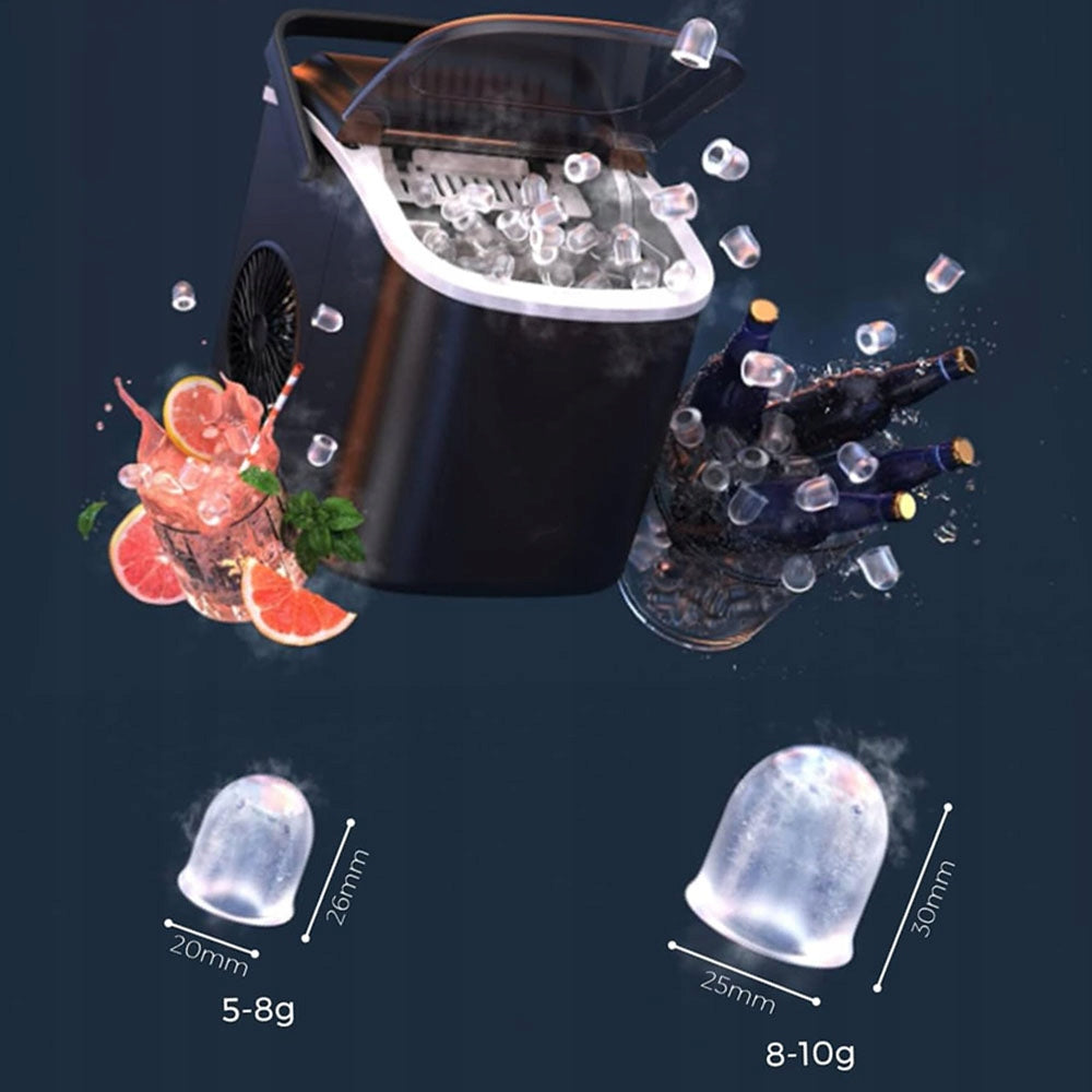 Ice Maker BEDEE Efficient Fast Quiet Cube Machine 12kg Spatula Brand Bedee