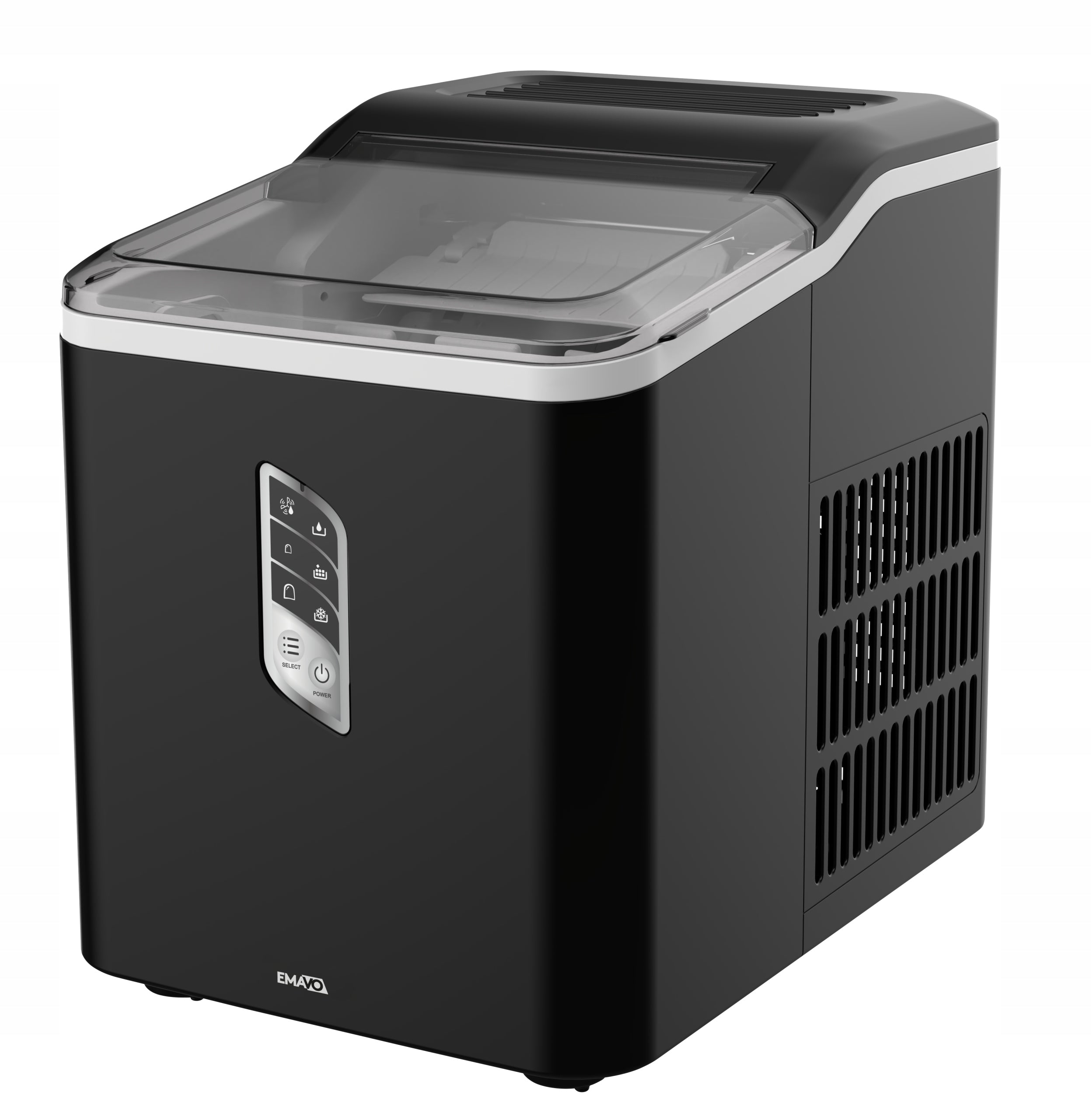Ice Maker Emavo IceFlow 1,5L 12kg/24h Black Efficient Fast Ice Packaging status original