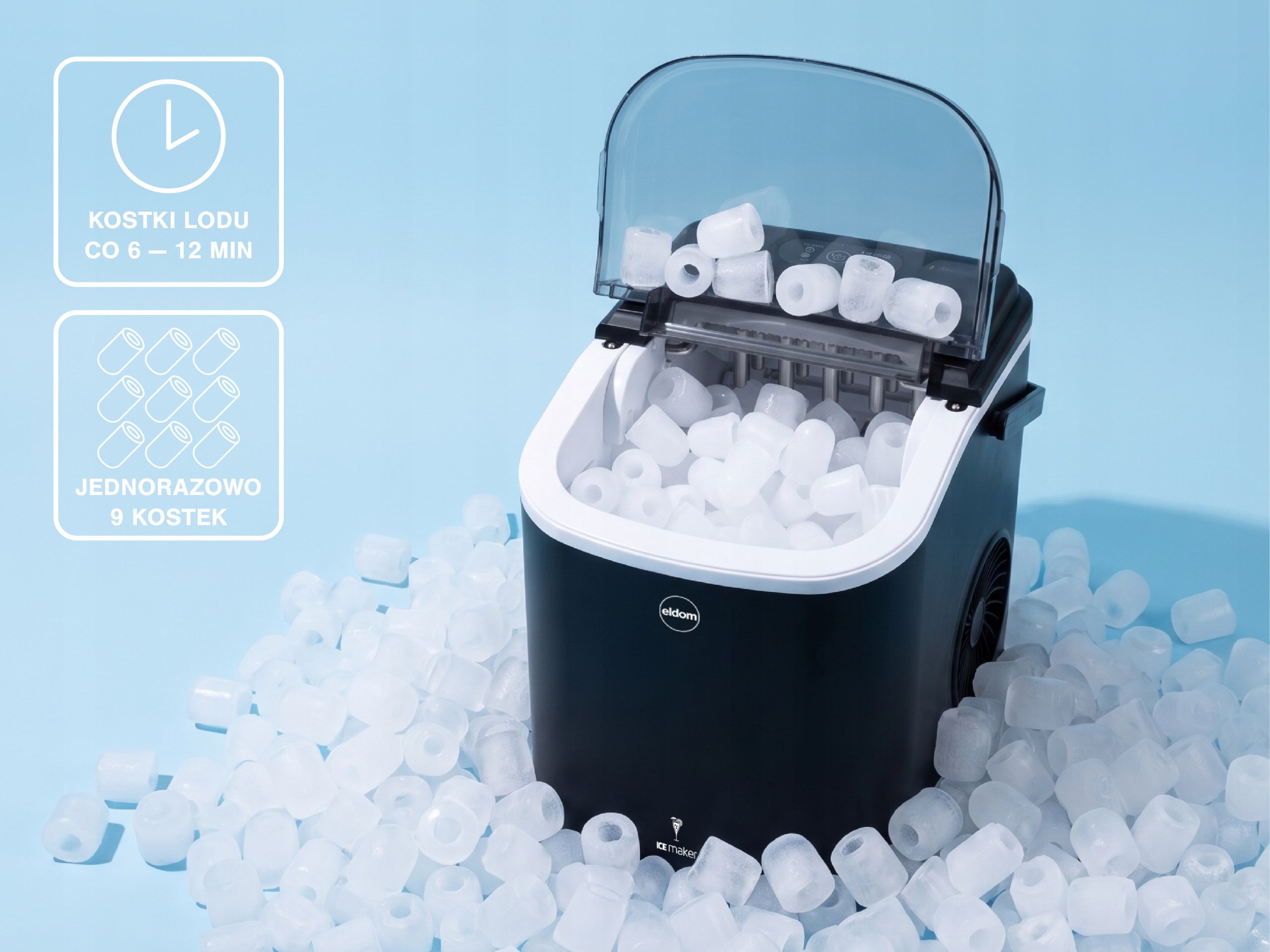 Ice Maker KS230 Efficient Cube Machine 12kg/24h 165W + Blade Packaging status original