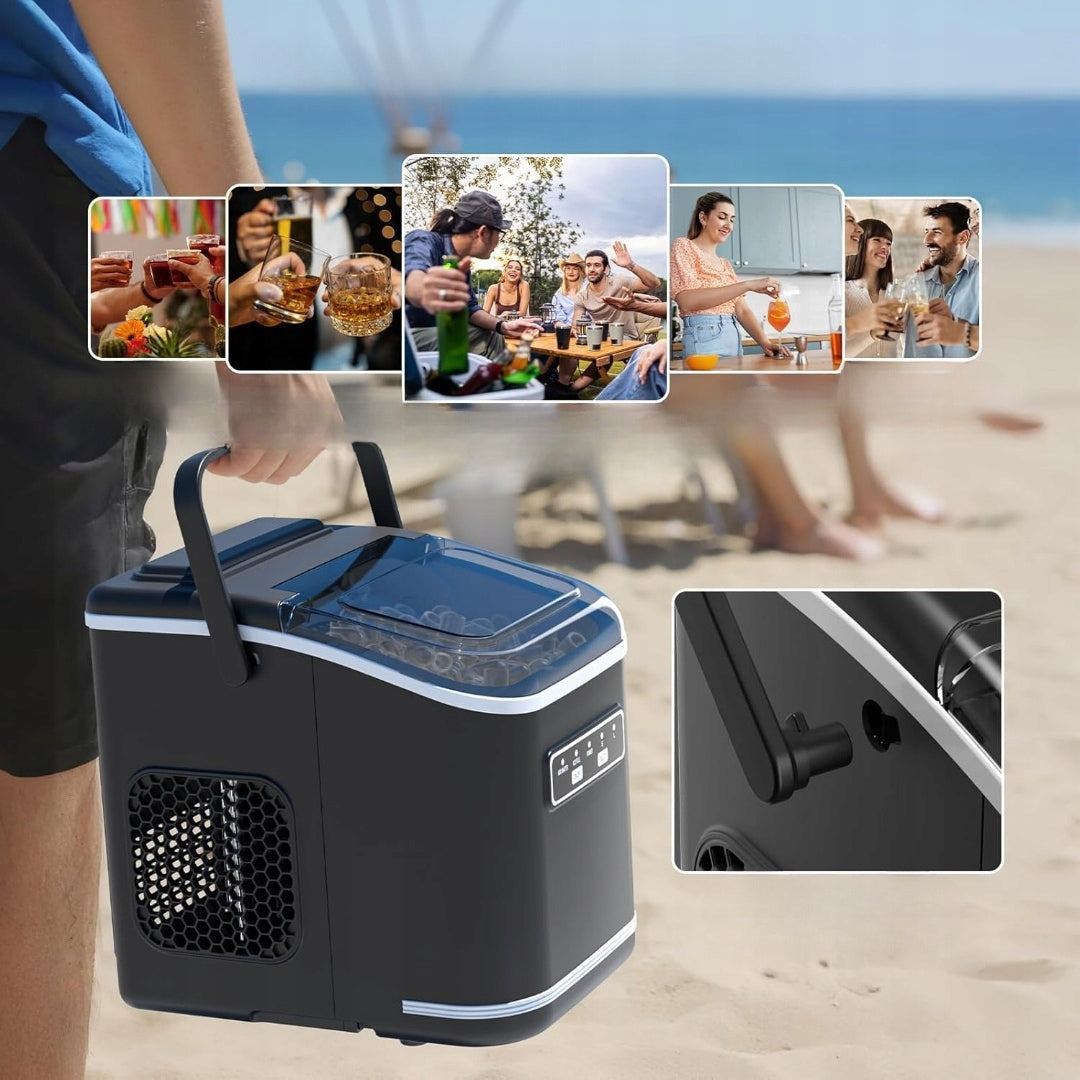 Ice Maker Portable 12Kg Quiet Self-Cleaning Ice Maker Dominant color black