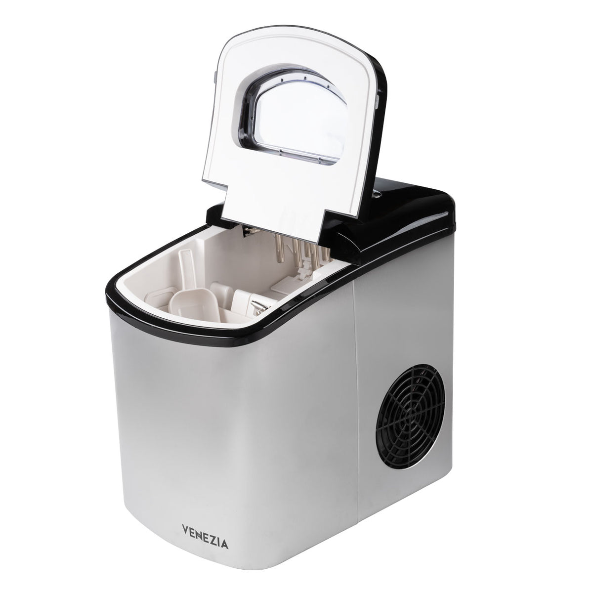 Ice Maker Venezia IM18 Silver Homemade Cube Machine 10kg Brand VENEZIA