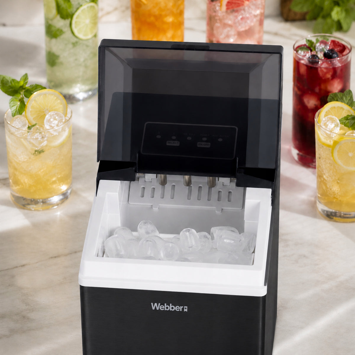 Ice Maker WEBBER Homemade Cube Machine 10kg 165W Express Ice Packaging status original