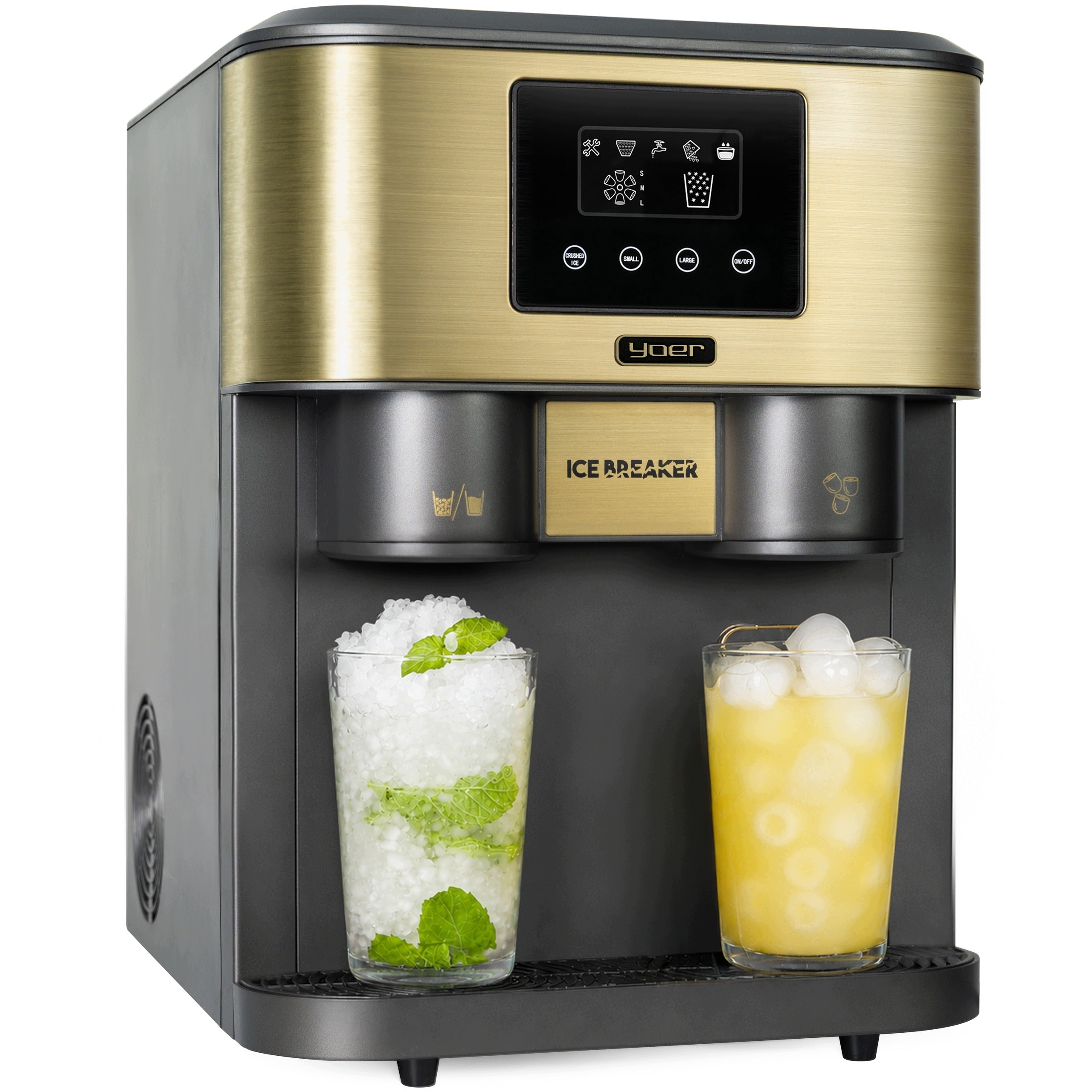 Ice Maker Yoer 3in1 Water Dispenser Crusher 380W 18kg/24h