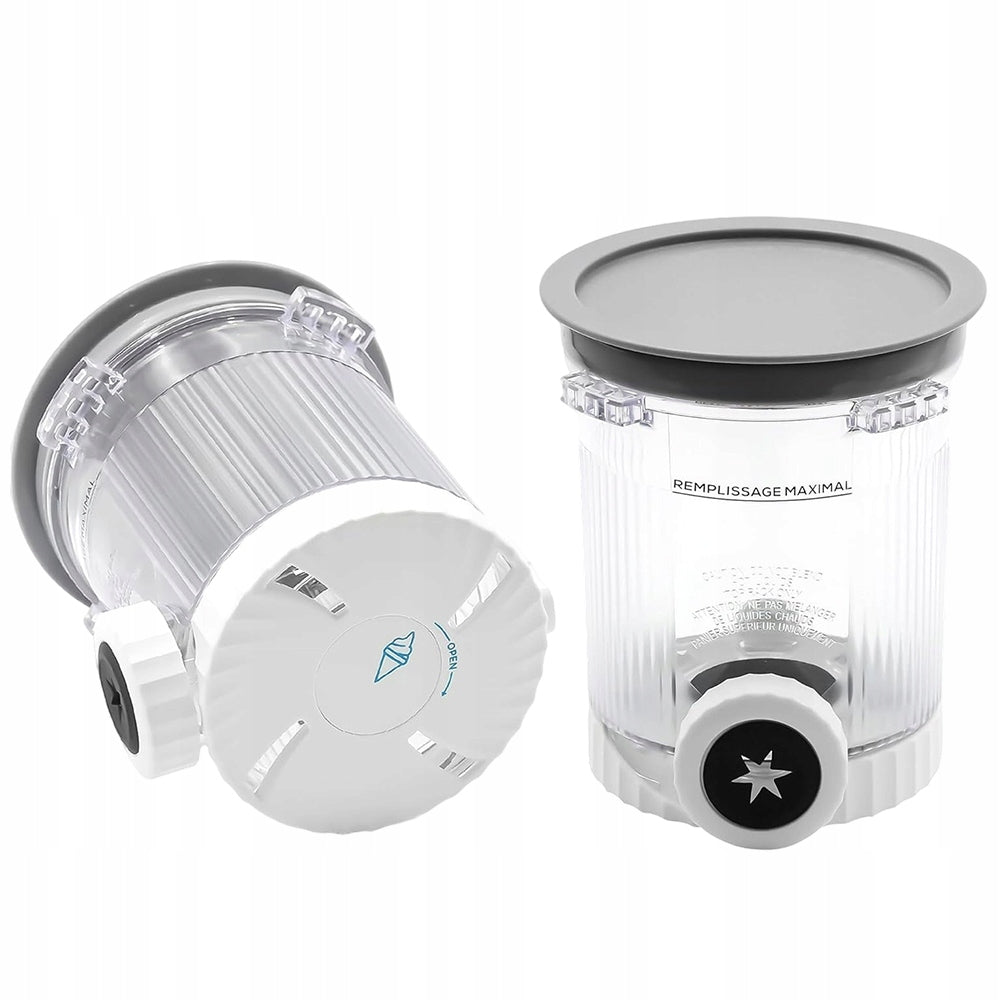 Ice cream containers Ninja Swirl CREAMi NC700 NC701 with lid Grey 2 pcs. Dominant color silver/gray