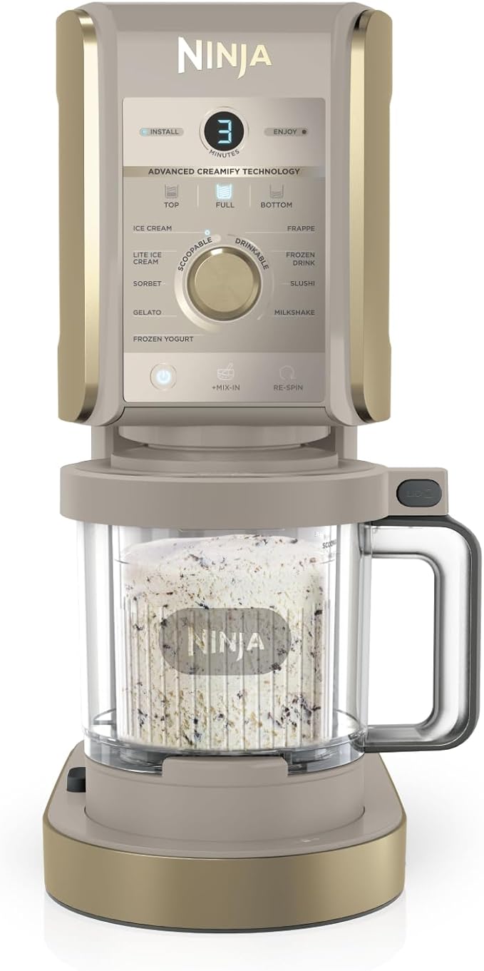 Ice cream machine Ninja 10in1 beige with 2 containers NC502EUSTGD