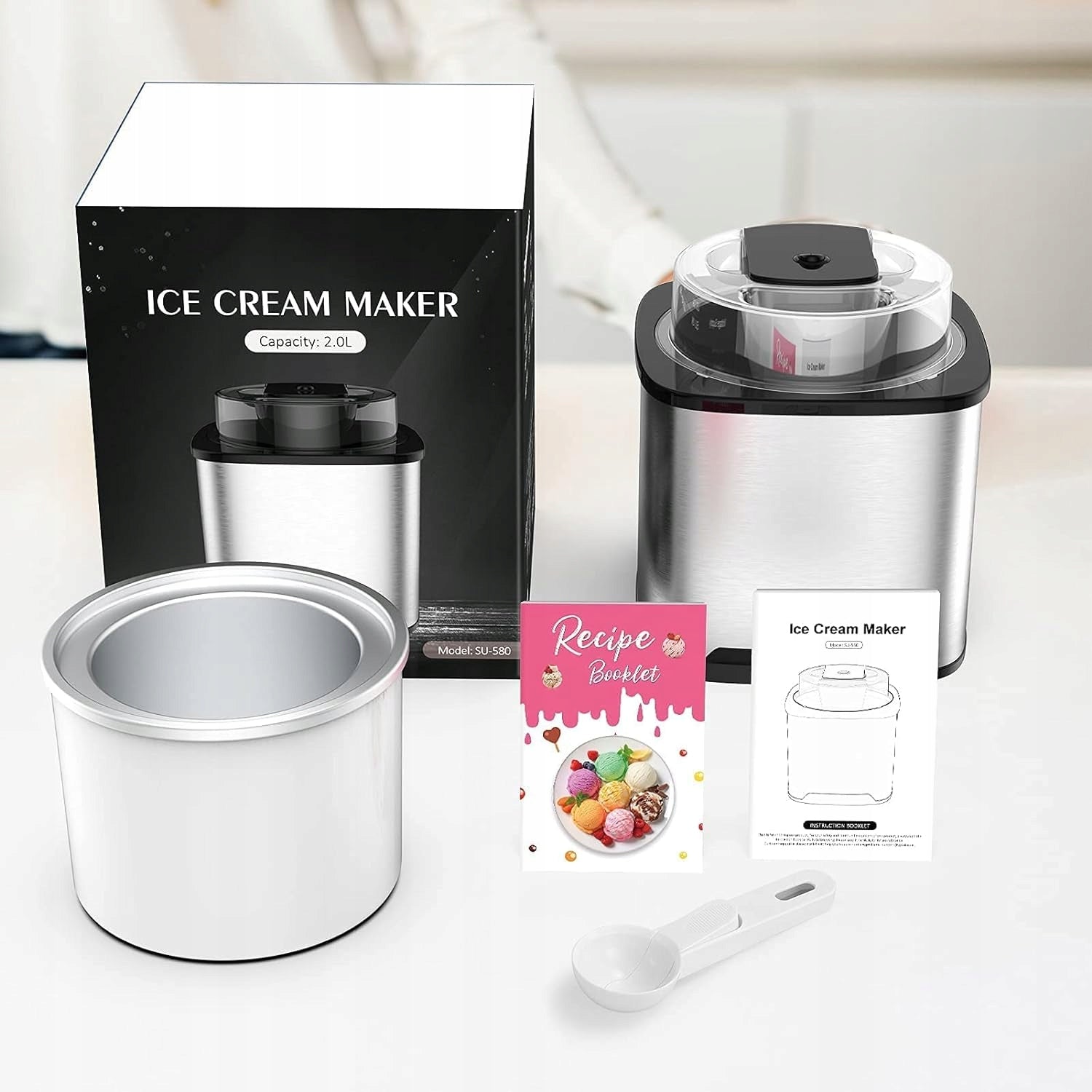 Ice cream machine Vpcok Direct SU-580 stainless steel 2 l