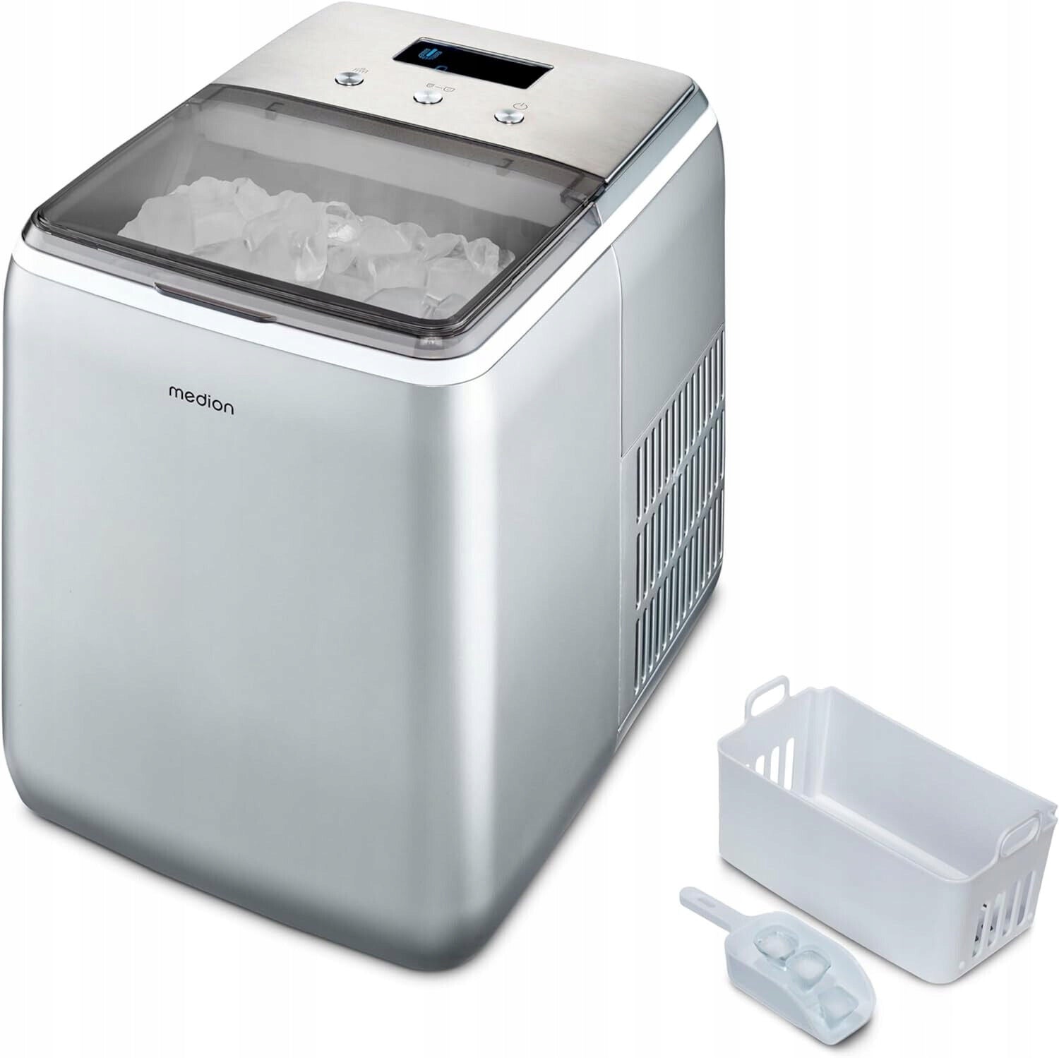 Ice maker 2,6L German Medion 2 Cube sizes 15kg/24h, LCD
