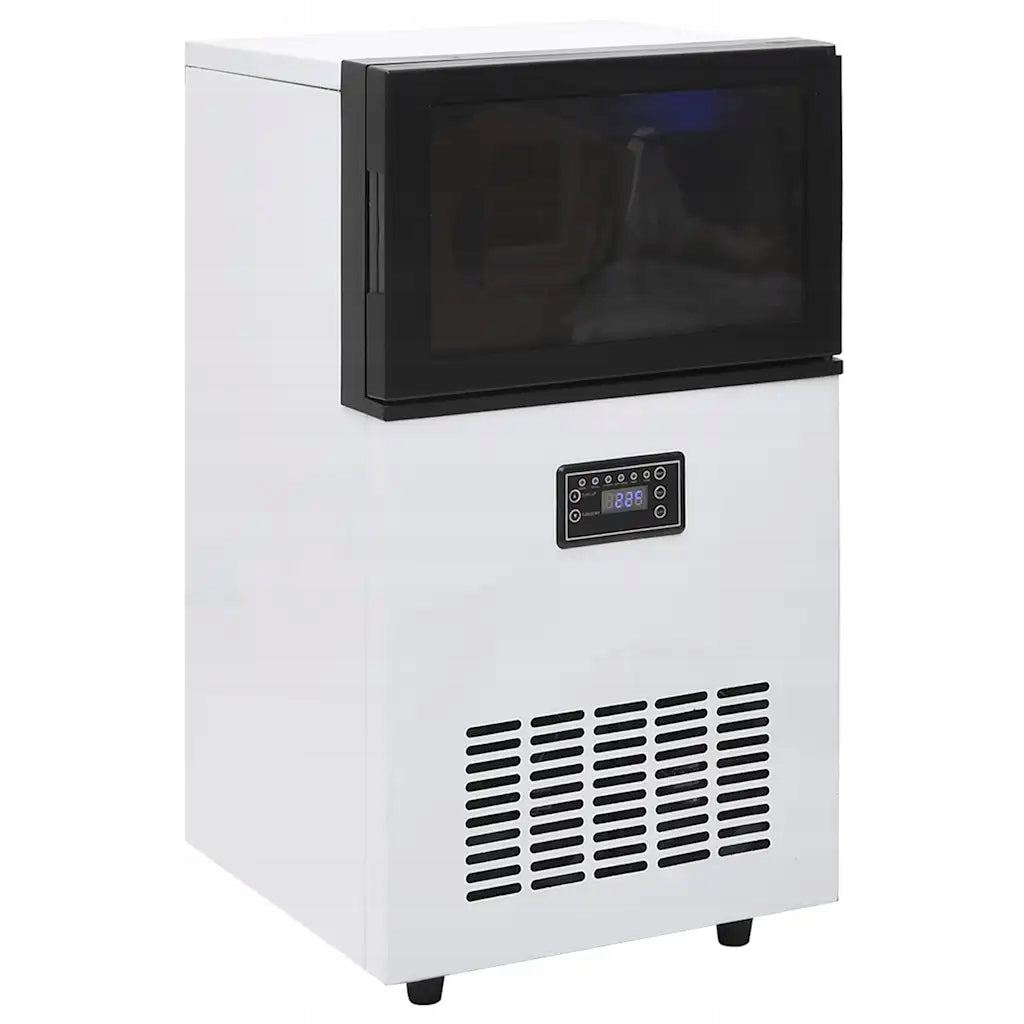 Ice maker 45 kg/day, silver, stainless steel, 36 cubes/cycle Packaging status original
