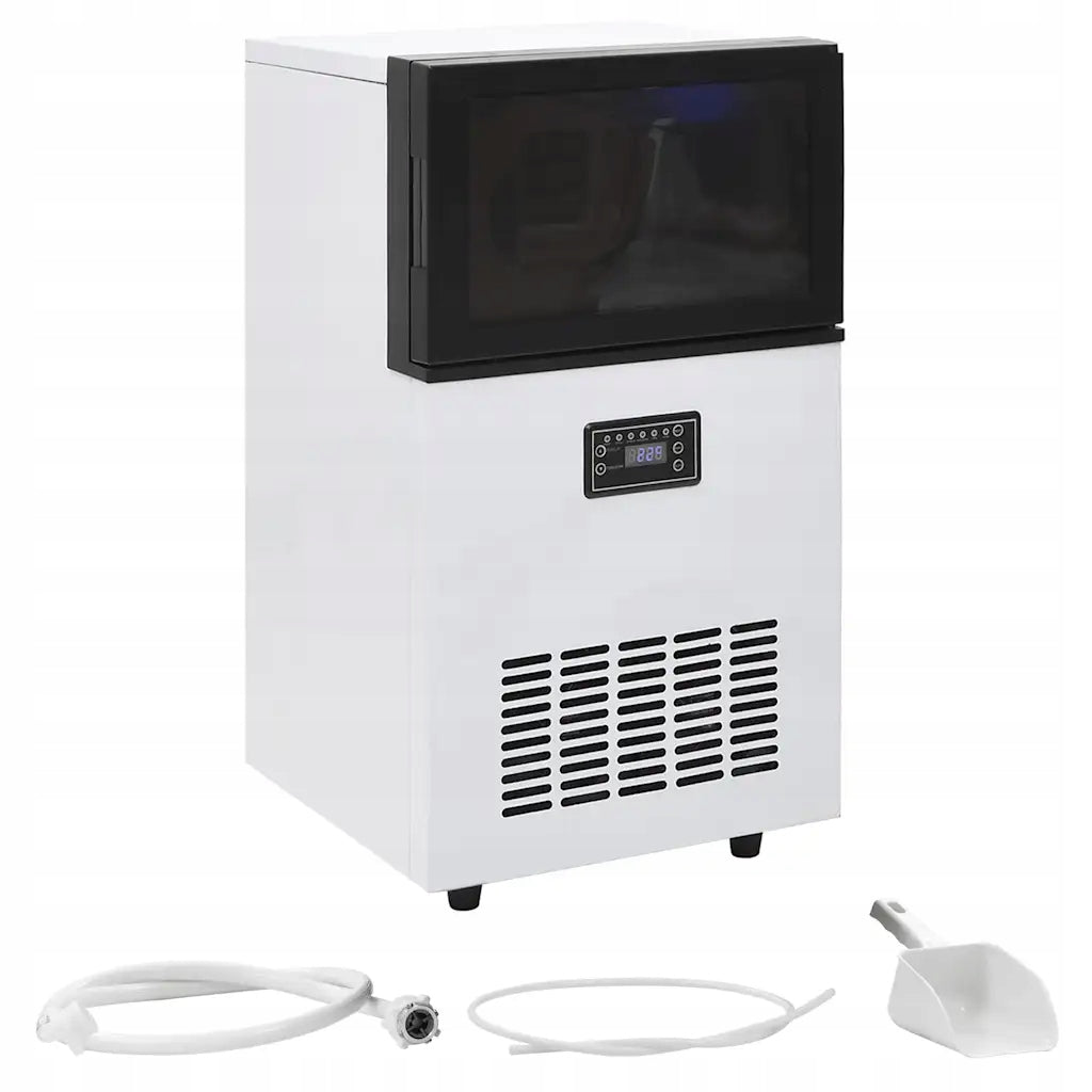 Ice maker 45 kg/day, silver, stainless steel, 36 cubes/cycle