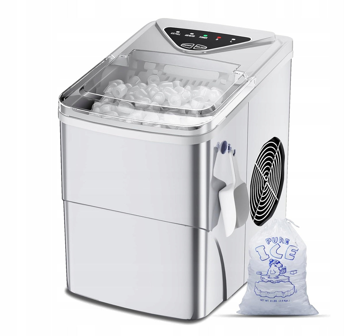 Ice maker Fooing HZB-12B-S silver