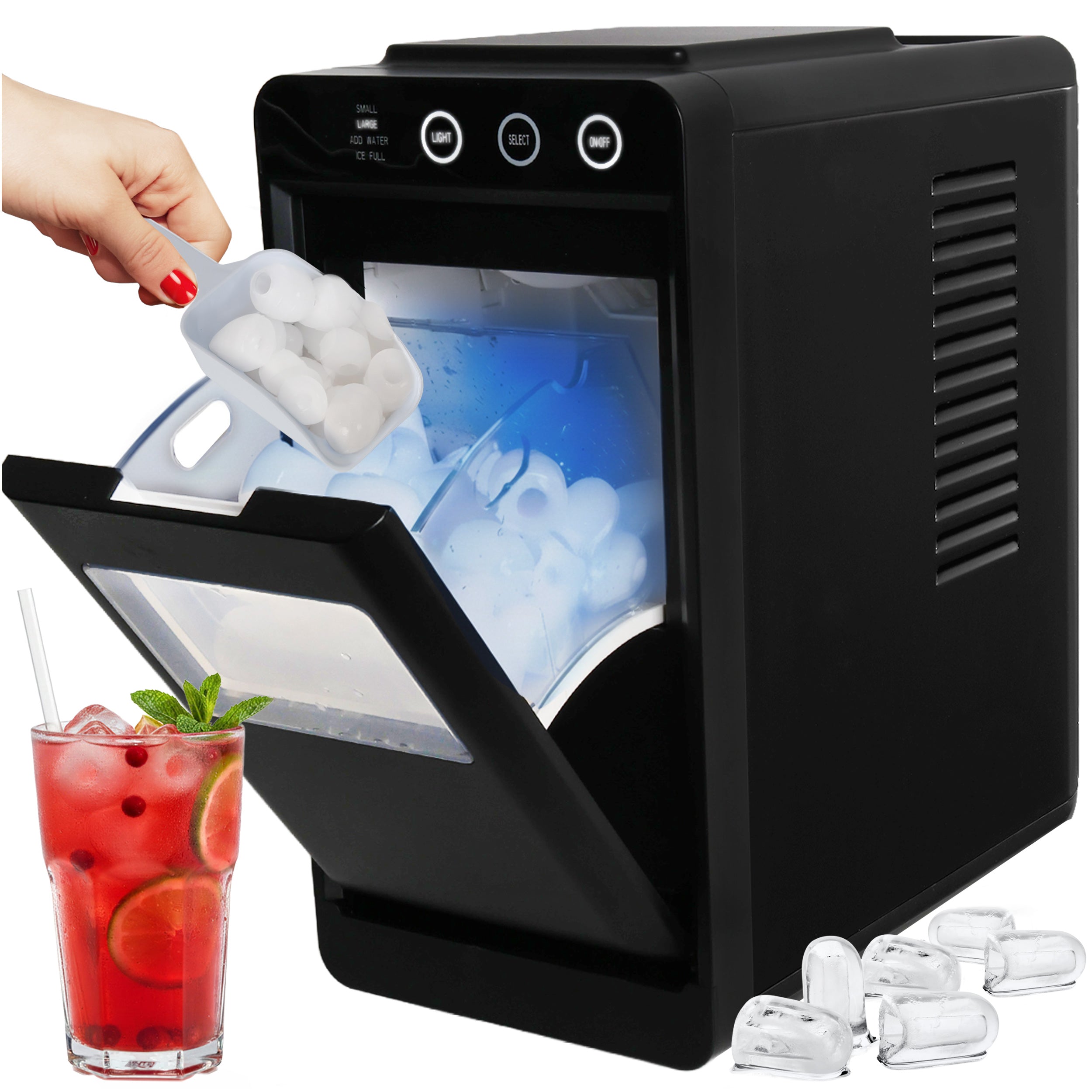 Ice maker HEVA VIO home cube 12kg/24h 120W SLIM + spatula
