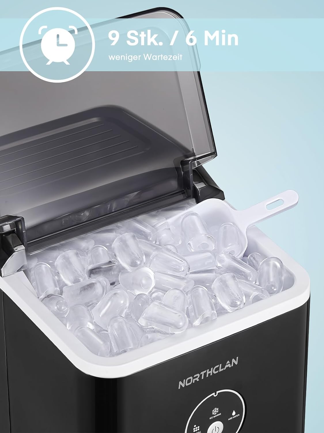 Ice maker NORTHCLAN 1226 black 105 W Manufacturer code 1226