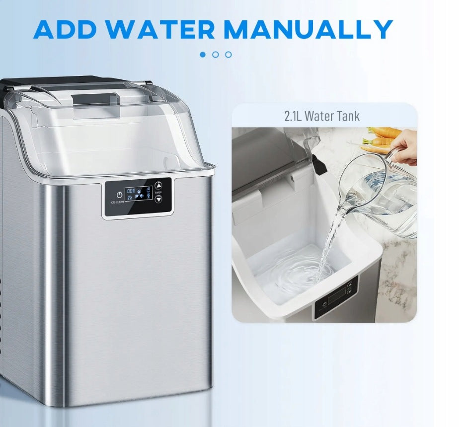 Ice maker machine 20kg/24h silver Brand Homcom