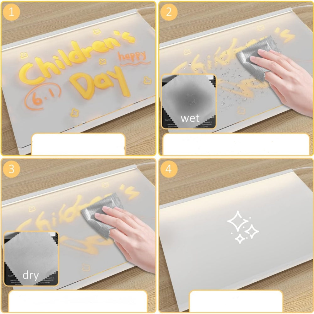 Illuminated LED DRAWING BOARD 3D MENU Pens Erasableaa Brand no brand
