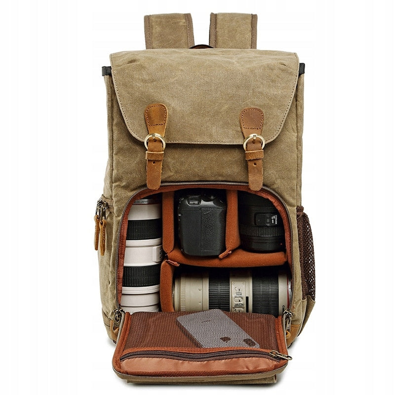 Impregnated Laptop Backpack 14,1" Vintage Style Grey/Brown EAN (GTIN) 6934833918123