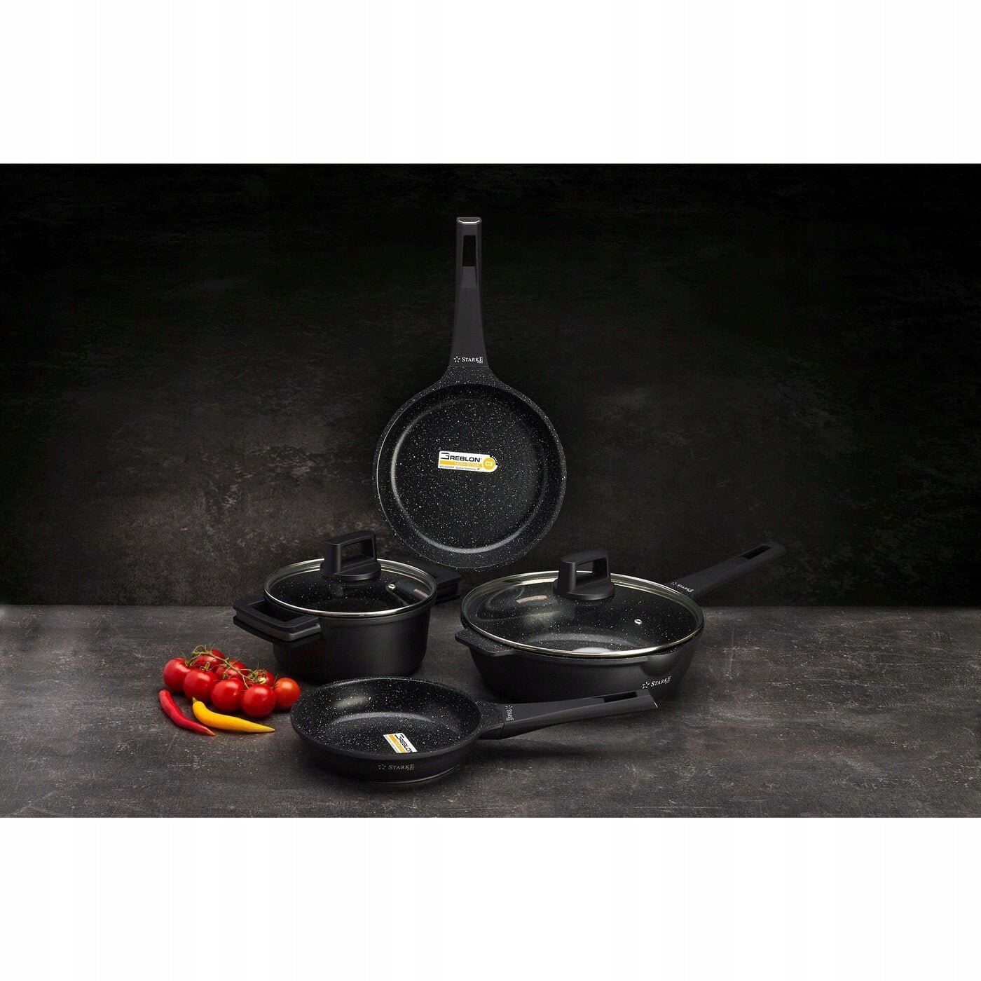 Induction wok pan with lid Starke Pro Taylor Marble 32 cm Brand Starke Pro