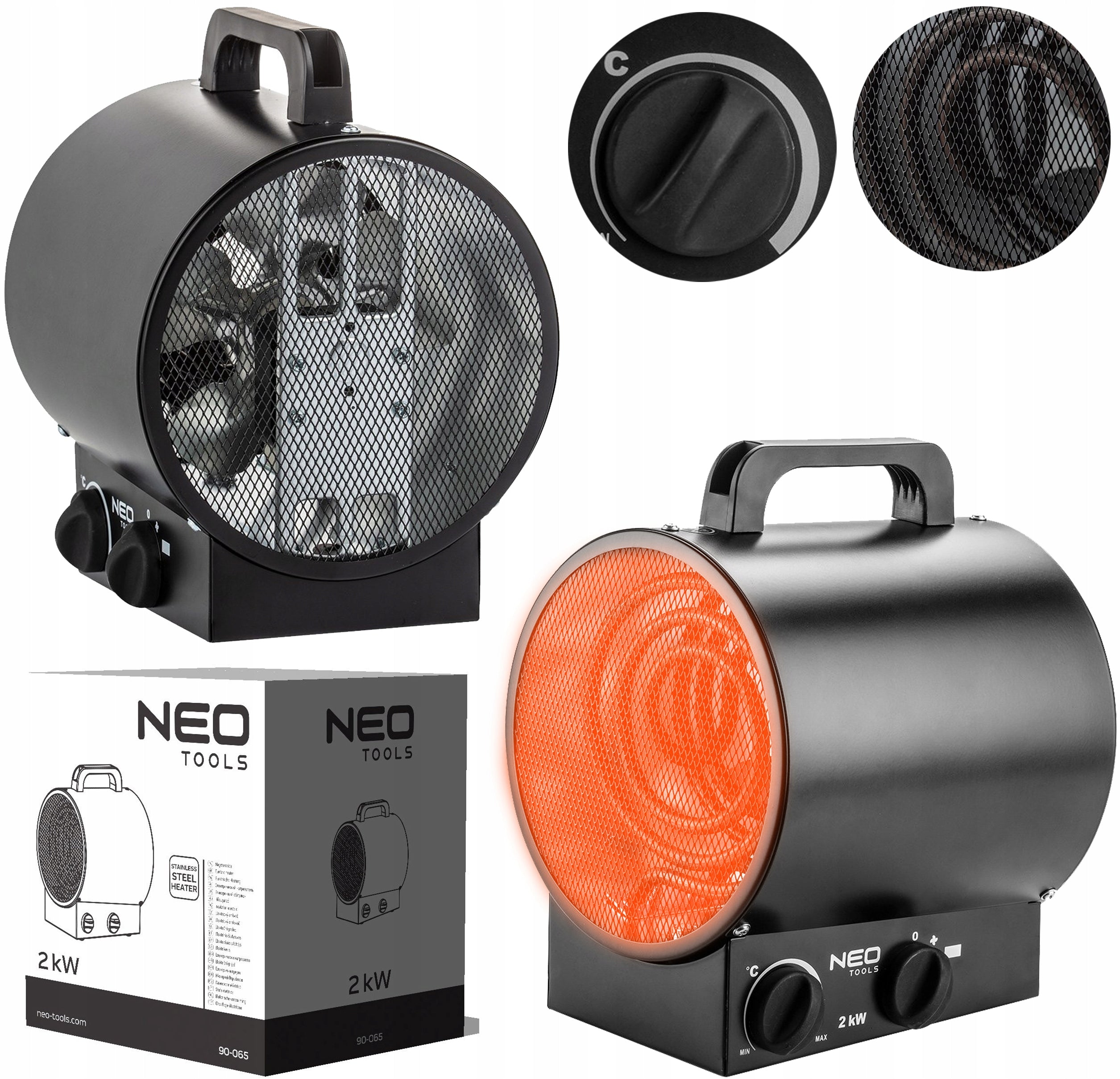 Industrial Electric Heater NEO Tools Stove 90-065 2kW 2000W