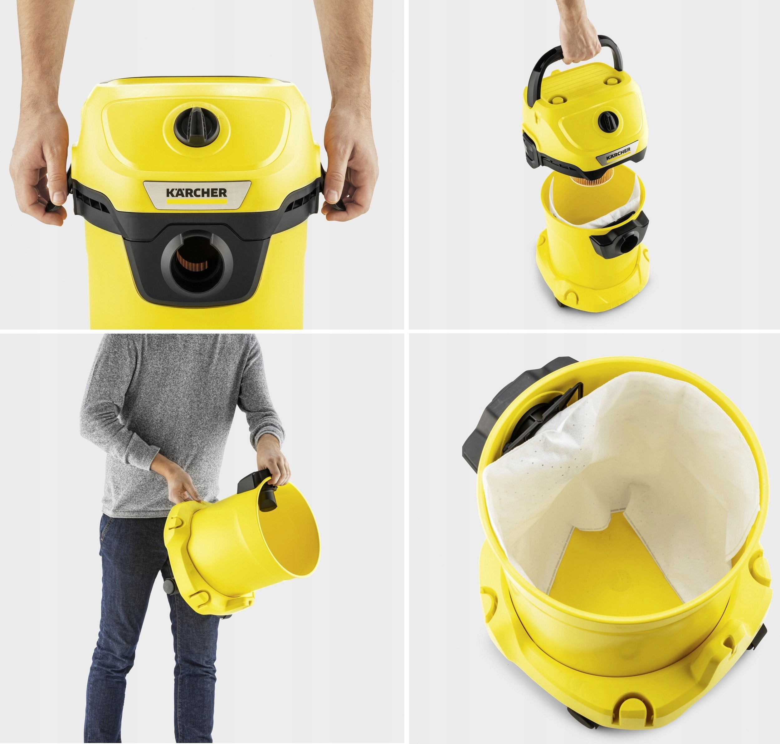 Industrial Vacuum Cleaner KARCHER WD3 Strong Construction Dry Wet 17L Manufacturer code Odkurzacz Przemysłowy KARCHER WD3