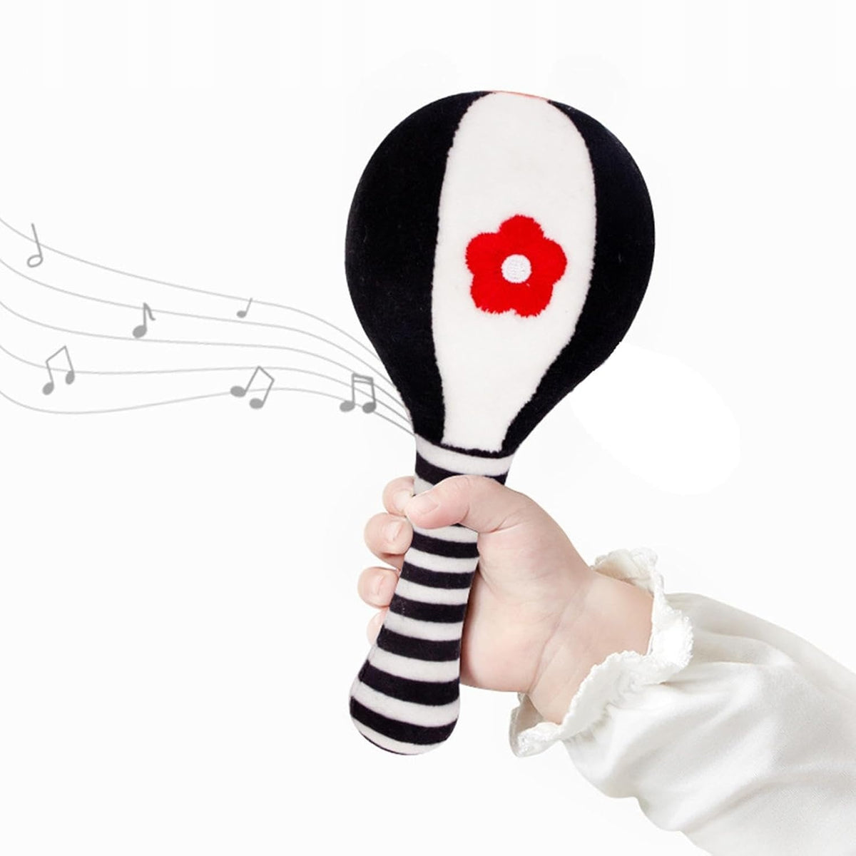 Infant Contrast Rattles 2 Pcs Black and White with Sound Packaging status original