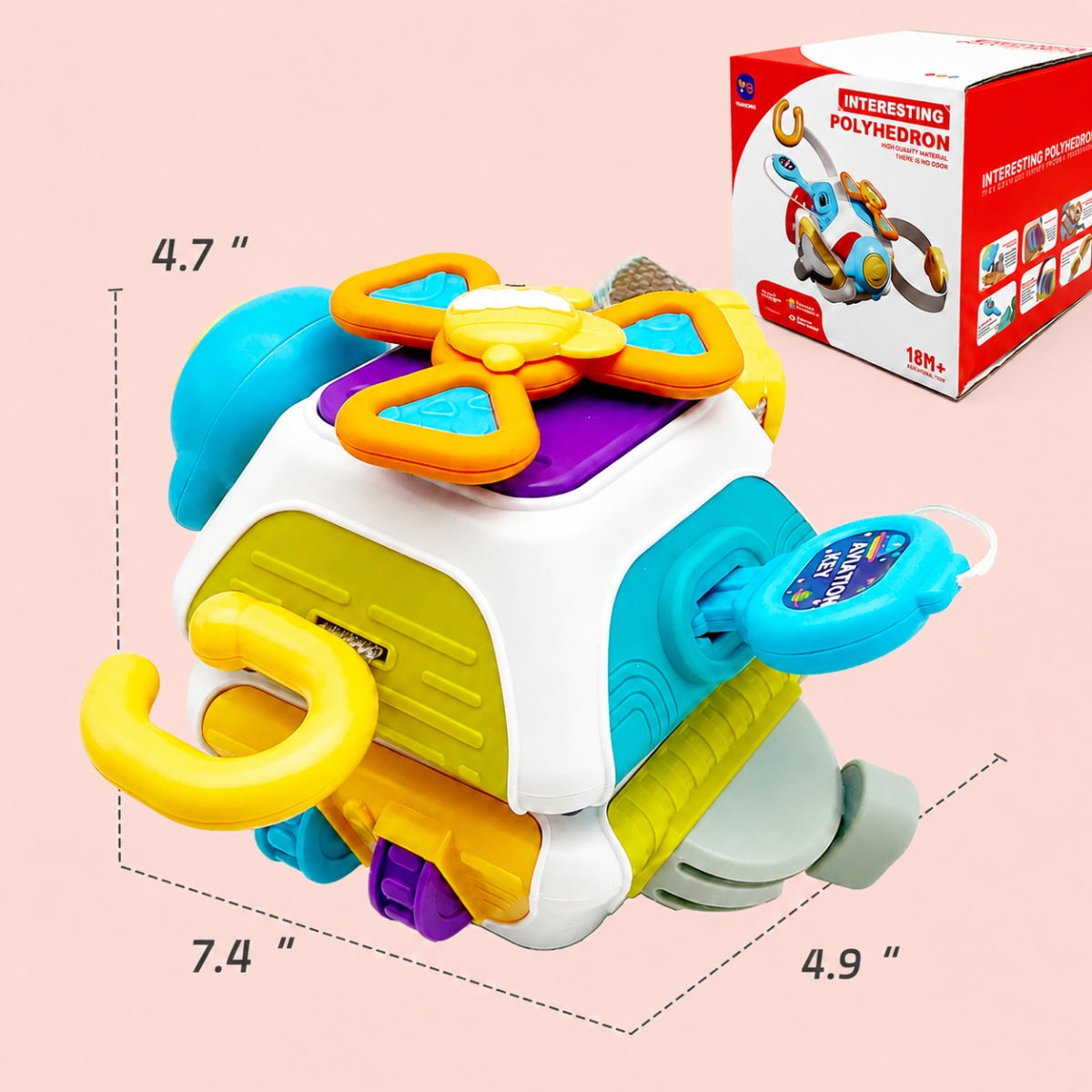 Infant Educational Cube 10in1 - Manipulation Board, Toy Packaging status original
