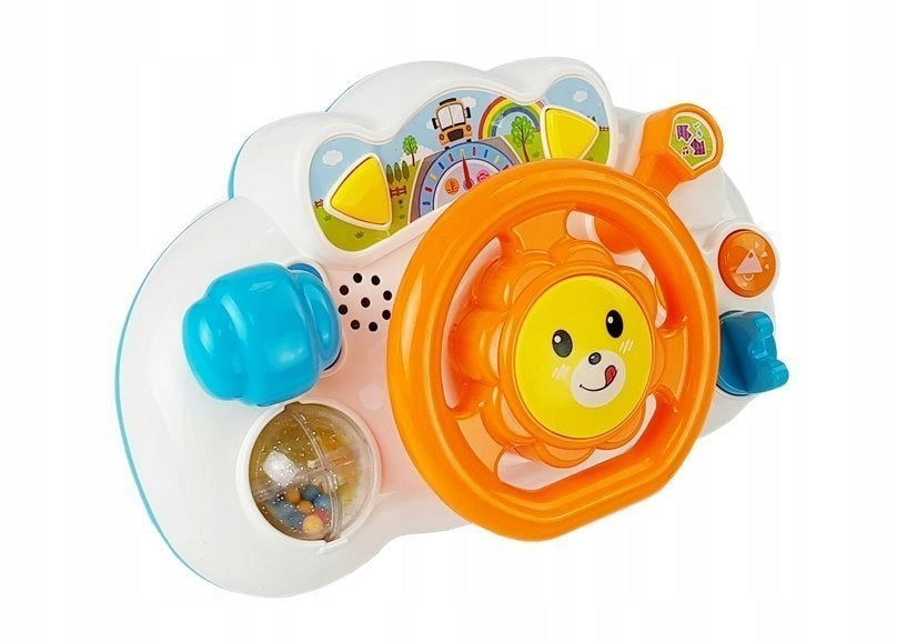 Infant Educational Steering Wheel Orange Lean Toys Brand LEAN Toys